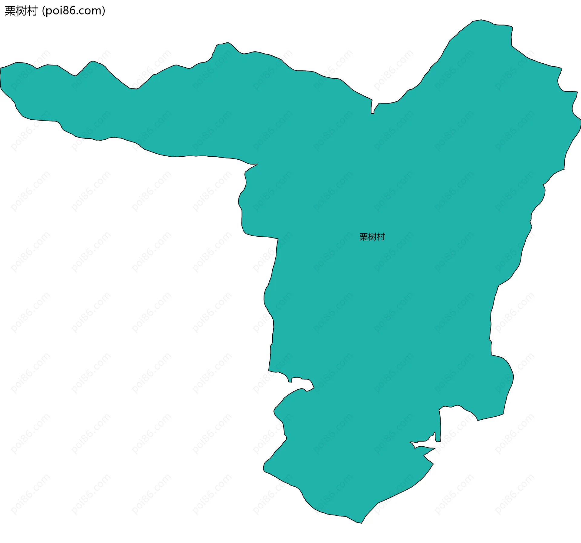 栗树村边界地图