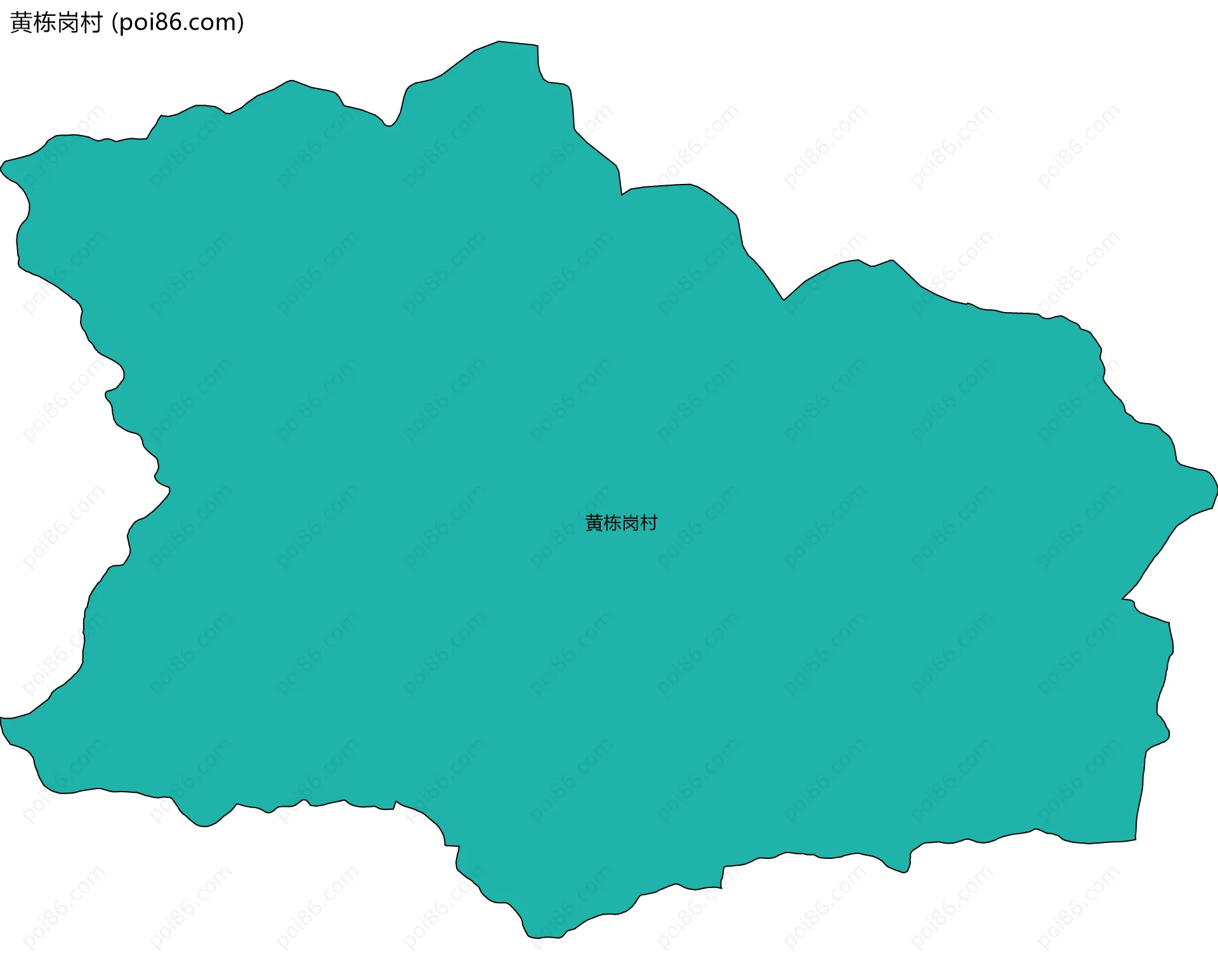 黄栋岗村边界地图