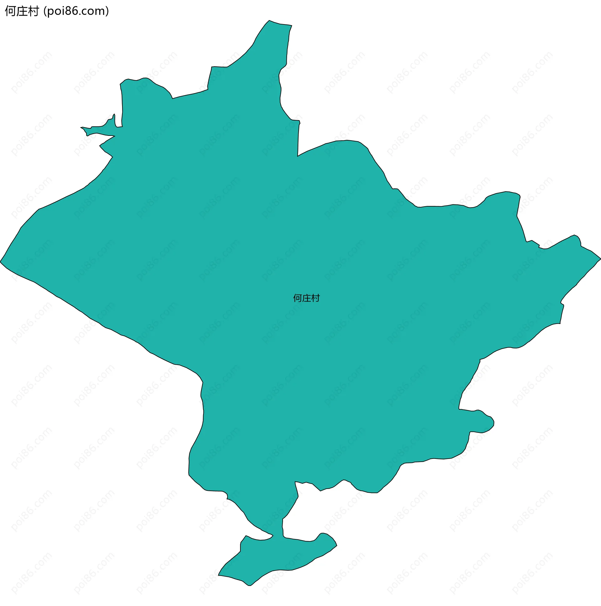 何庄村边界地图