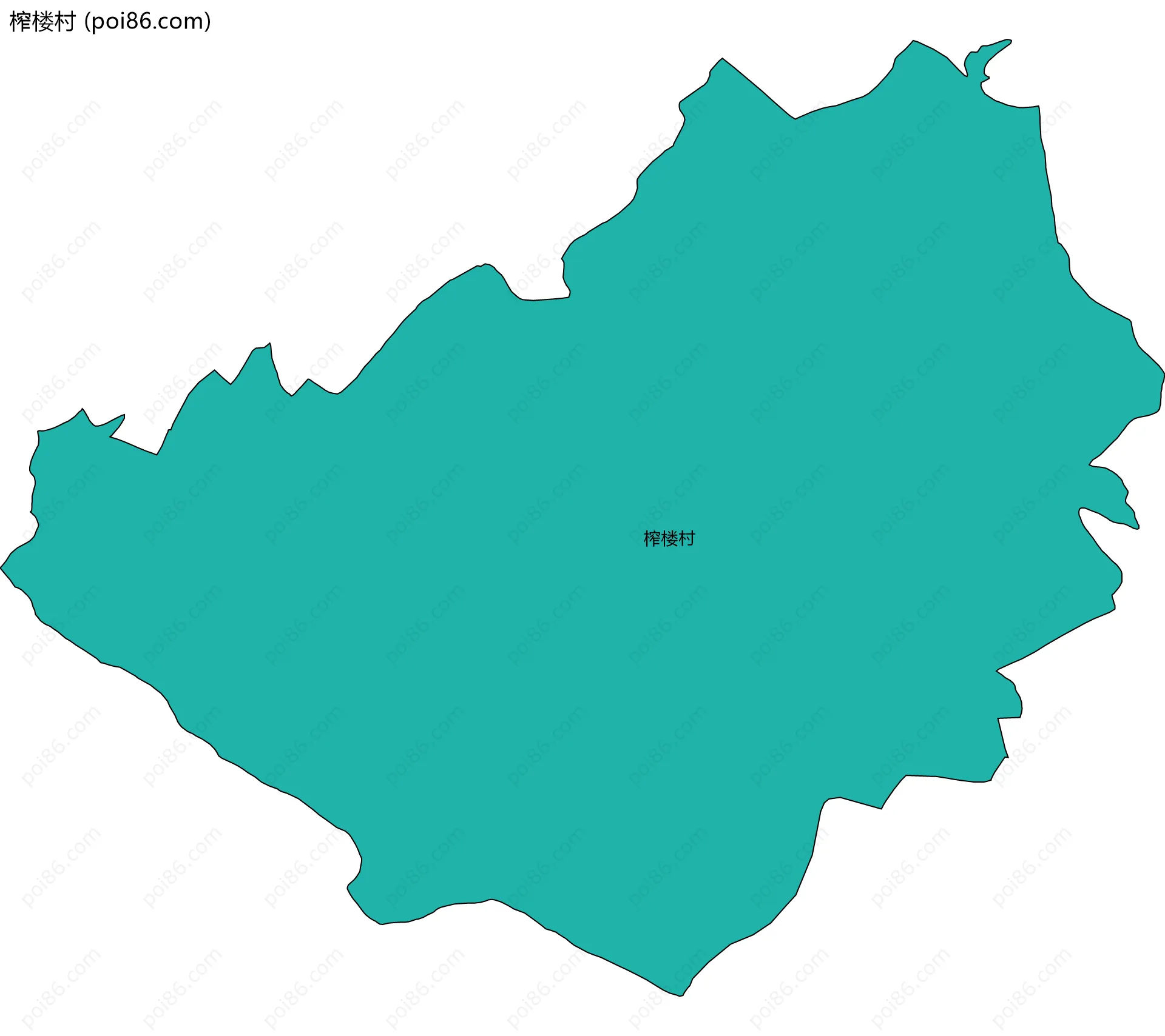 榨楼村边界地图