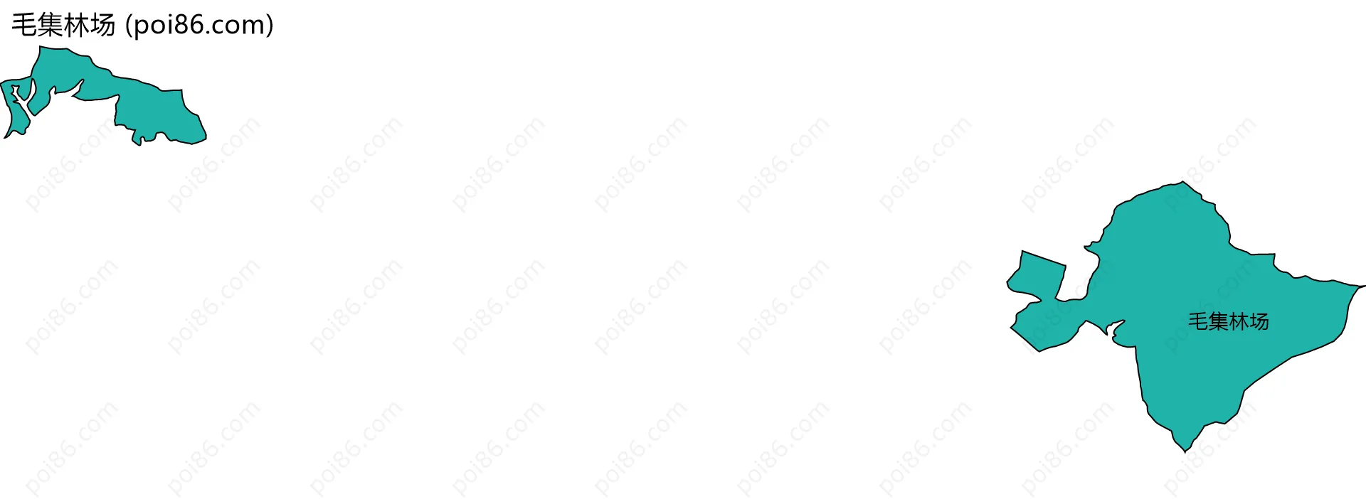 毛集林场边界地图