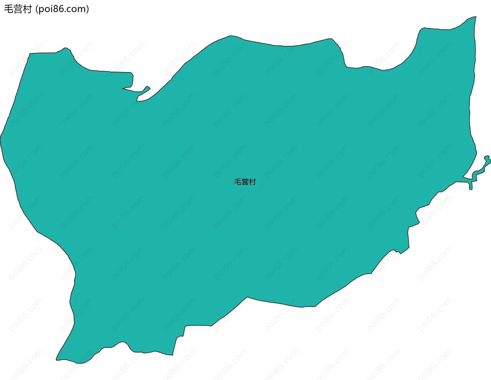 毛营村边界地图