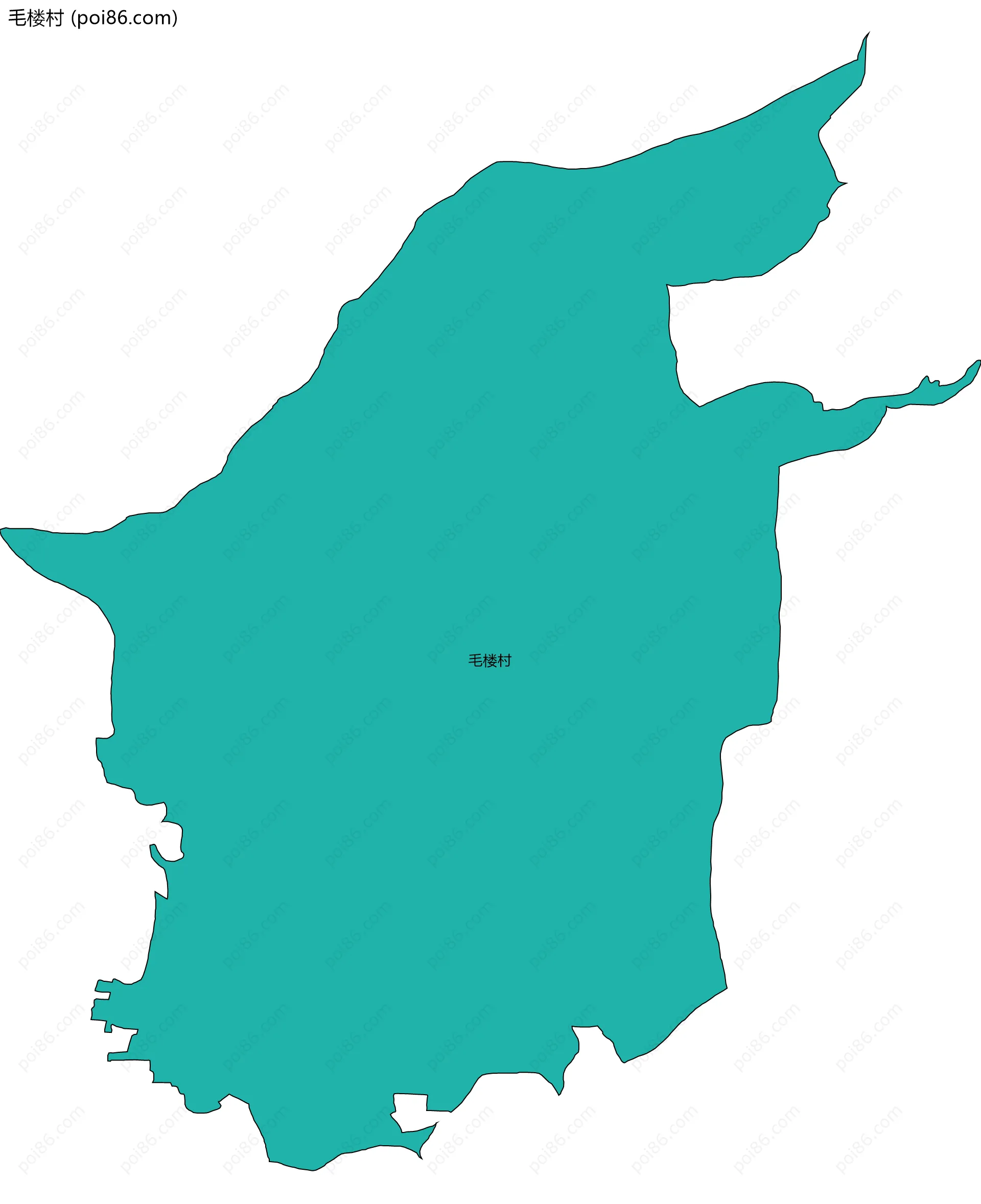 毛楼村边界地图