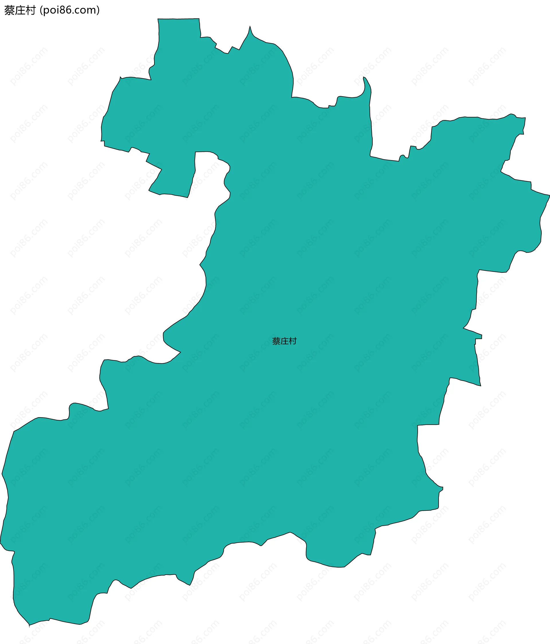 蔡庄村边界地图