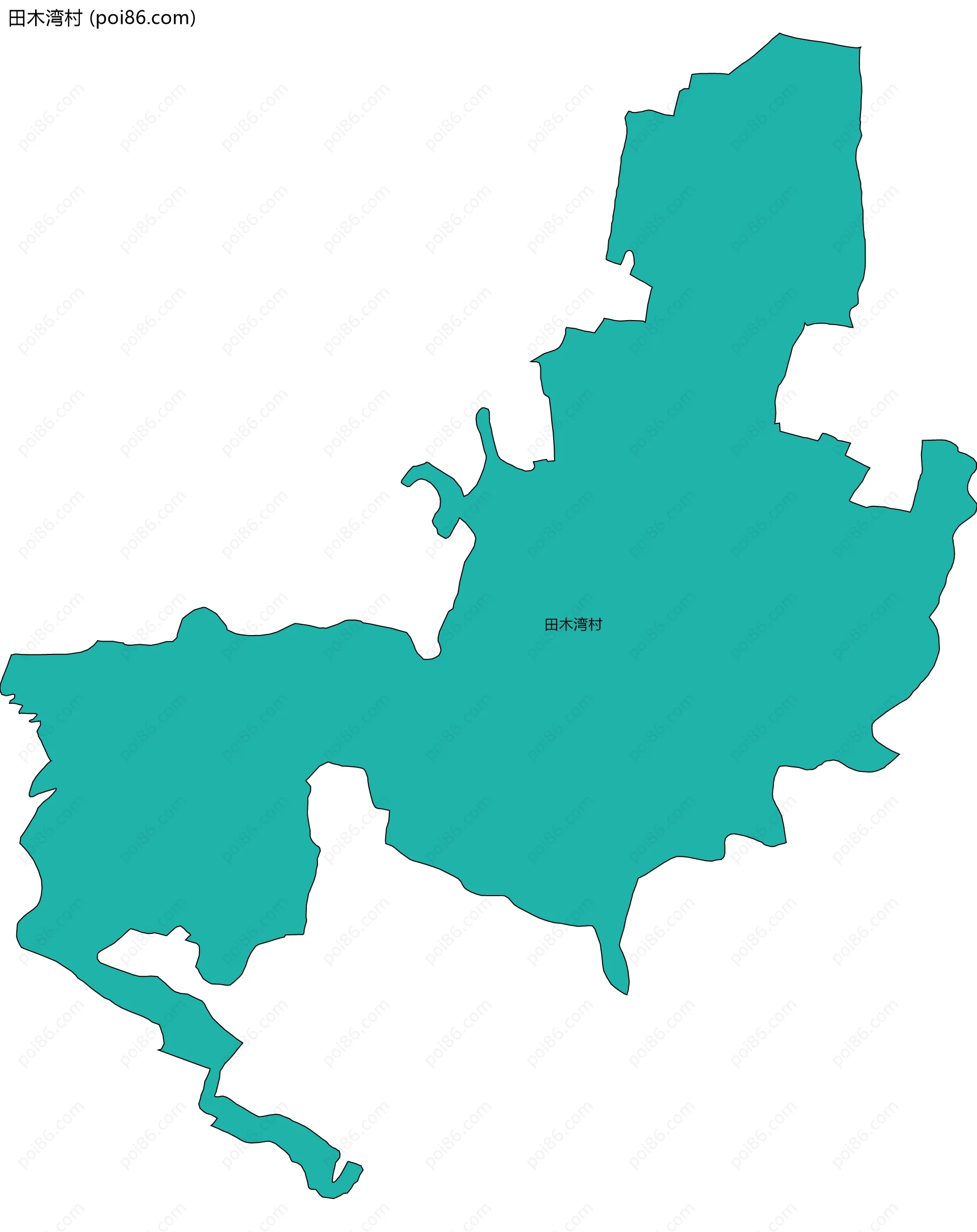 田木湾村边界地图