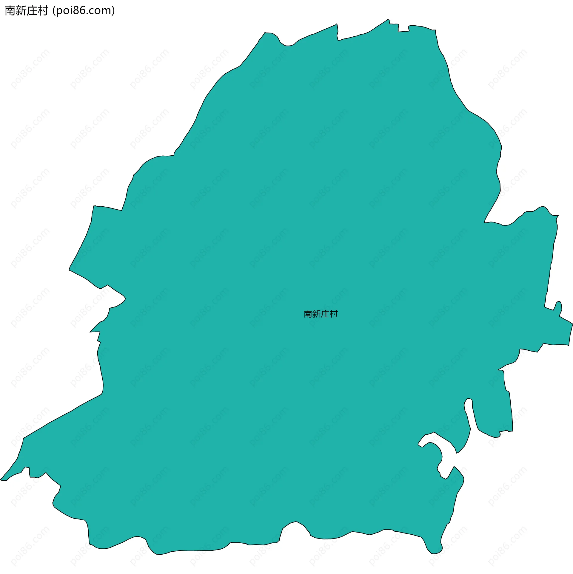 南新庄村边界地图