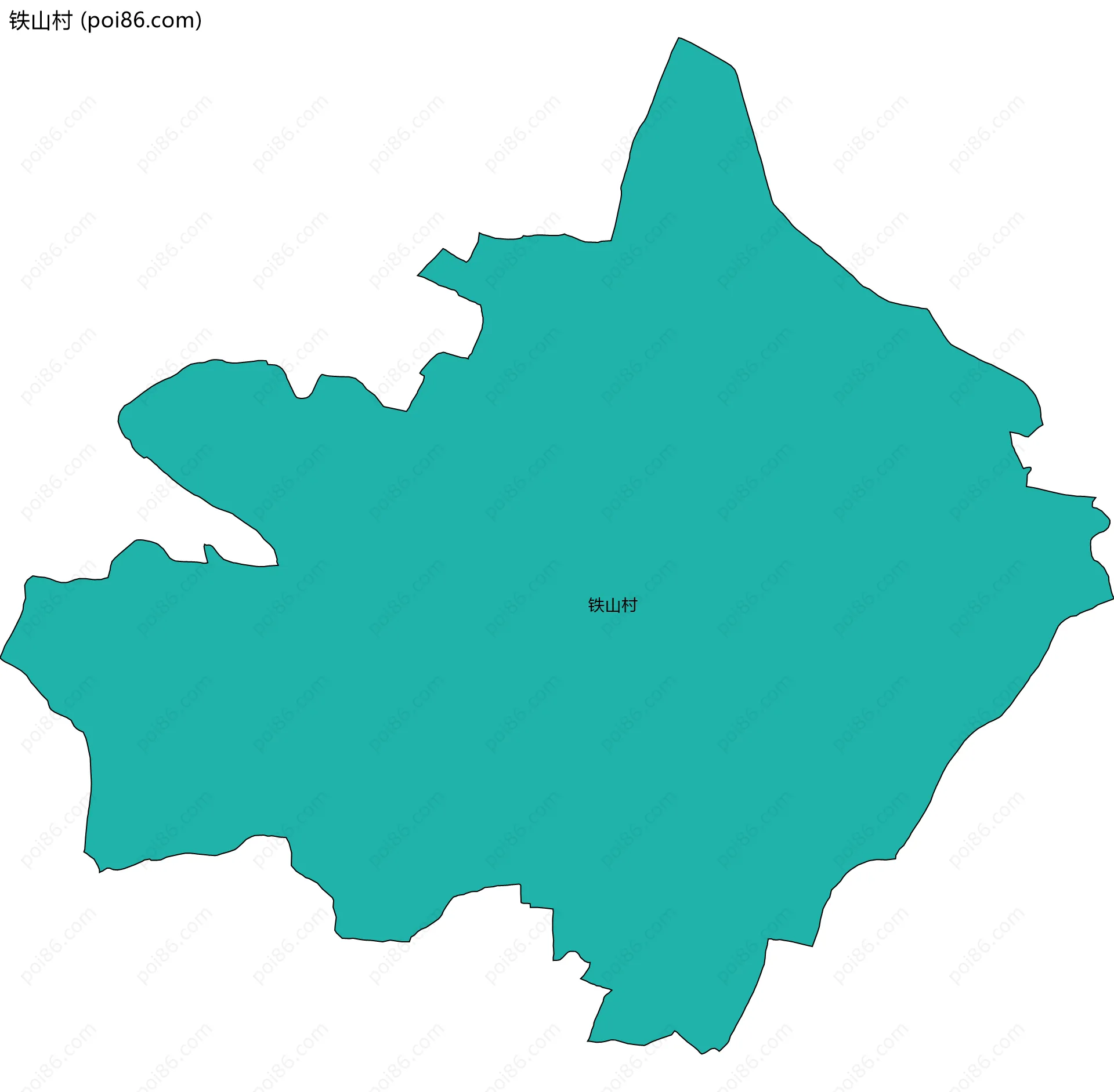 铁山村边界地图