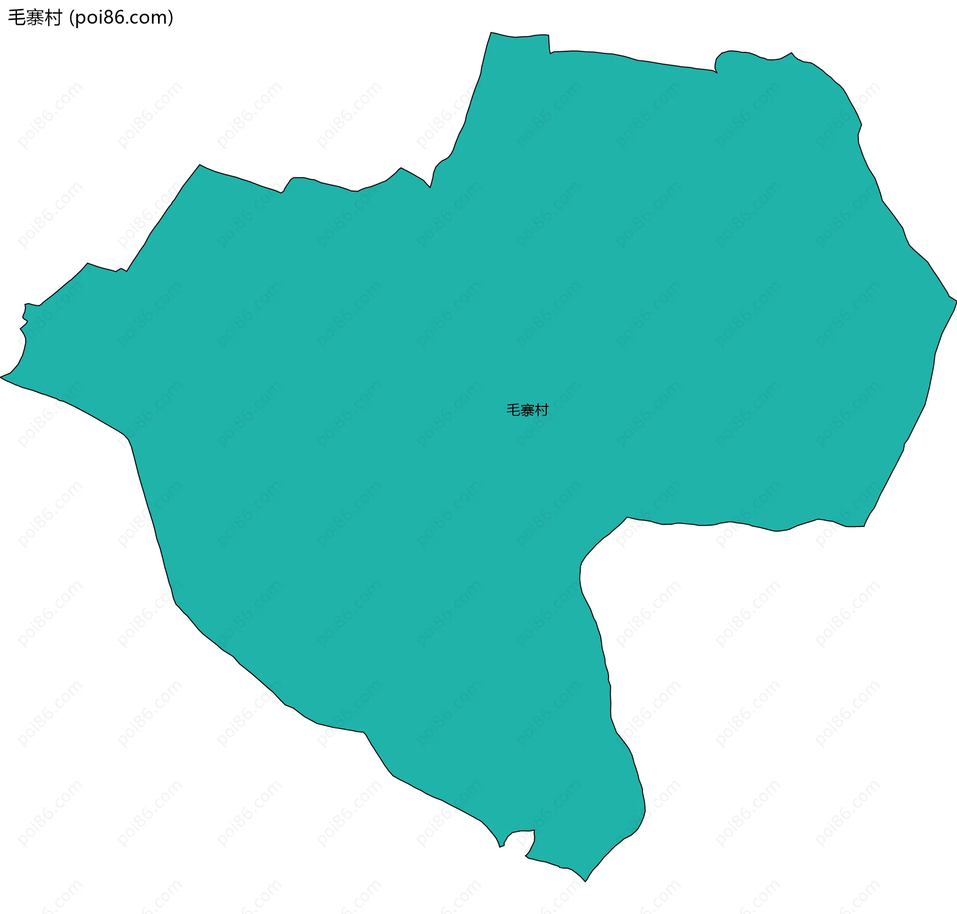 毛寨村边界地图