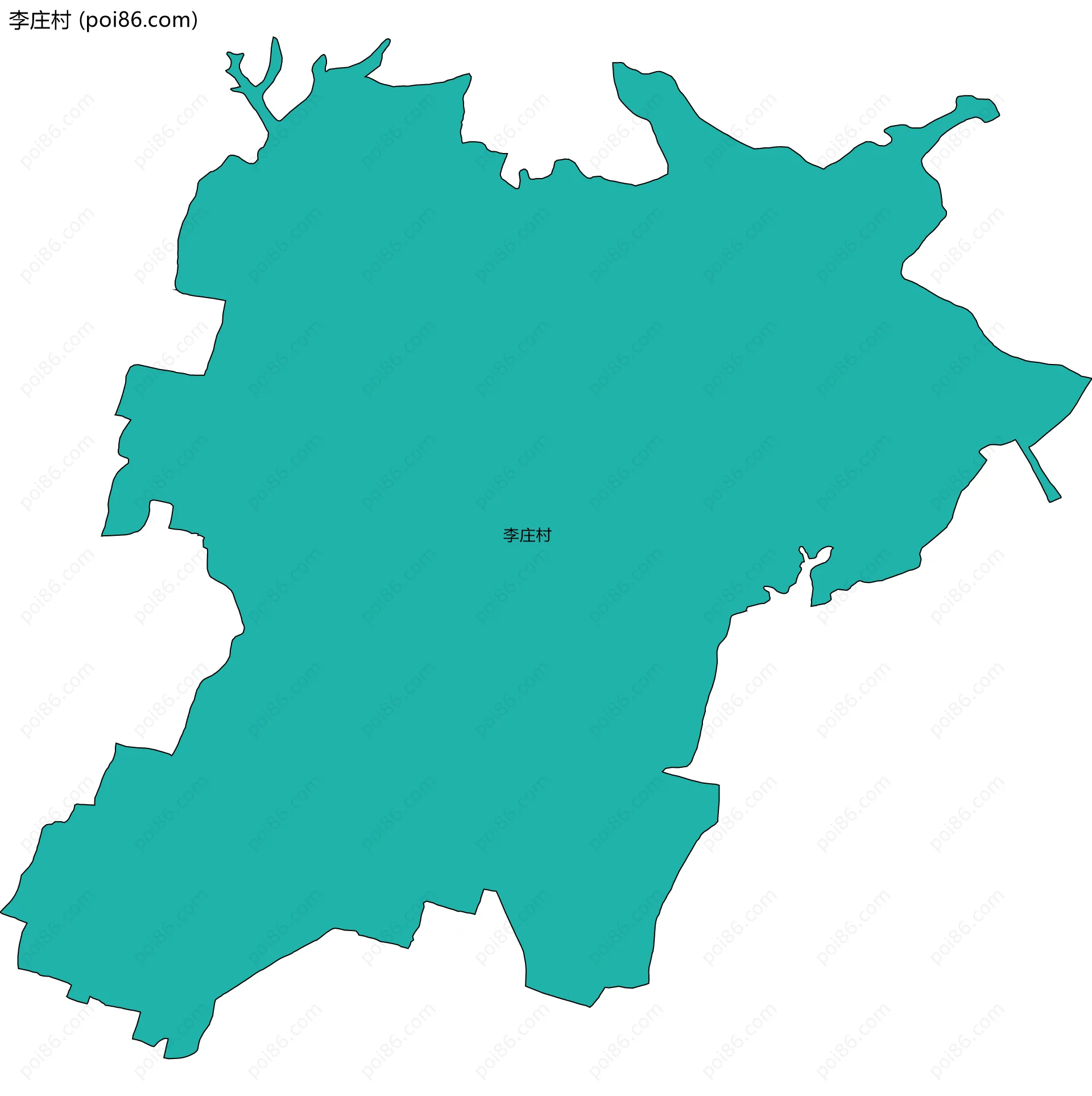 李庄村边界地图