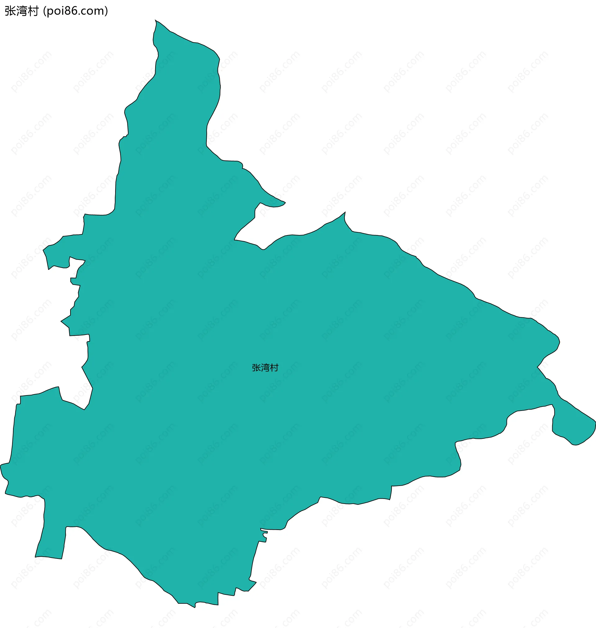 张湾村边界地图