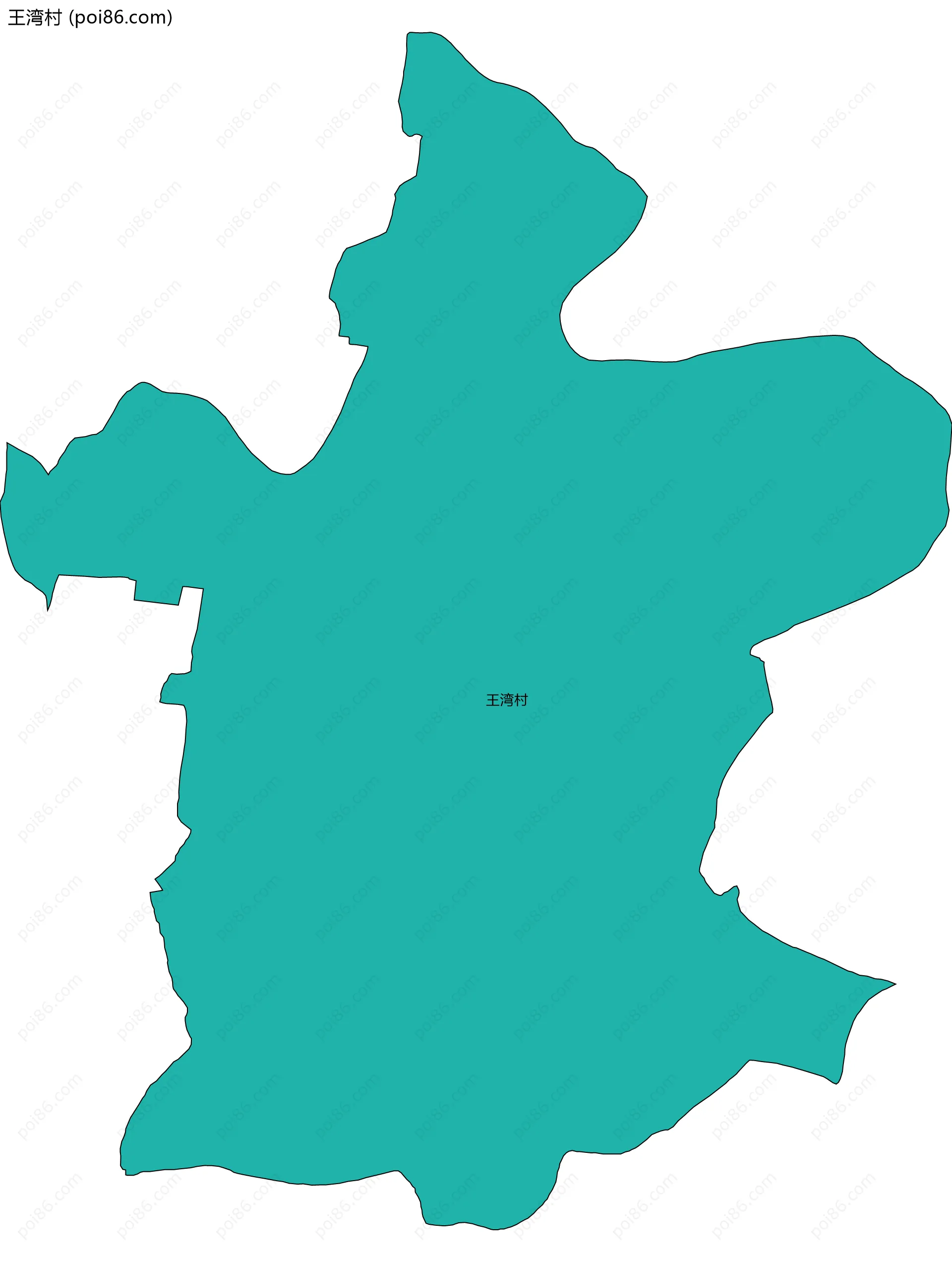 王湾村边界地图