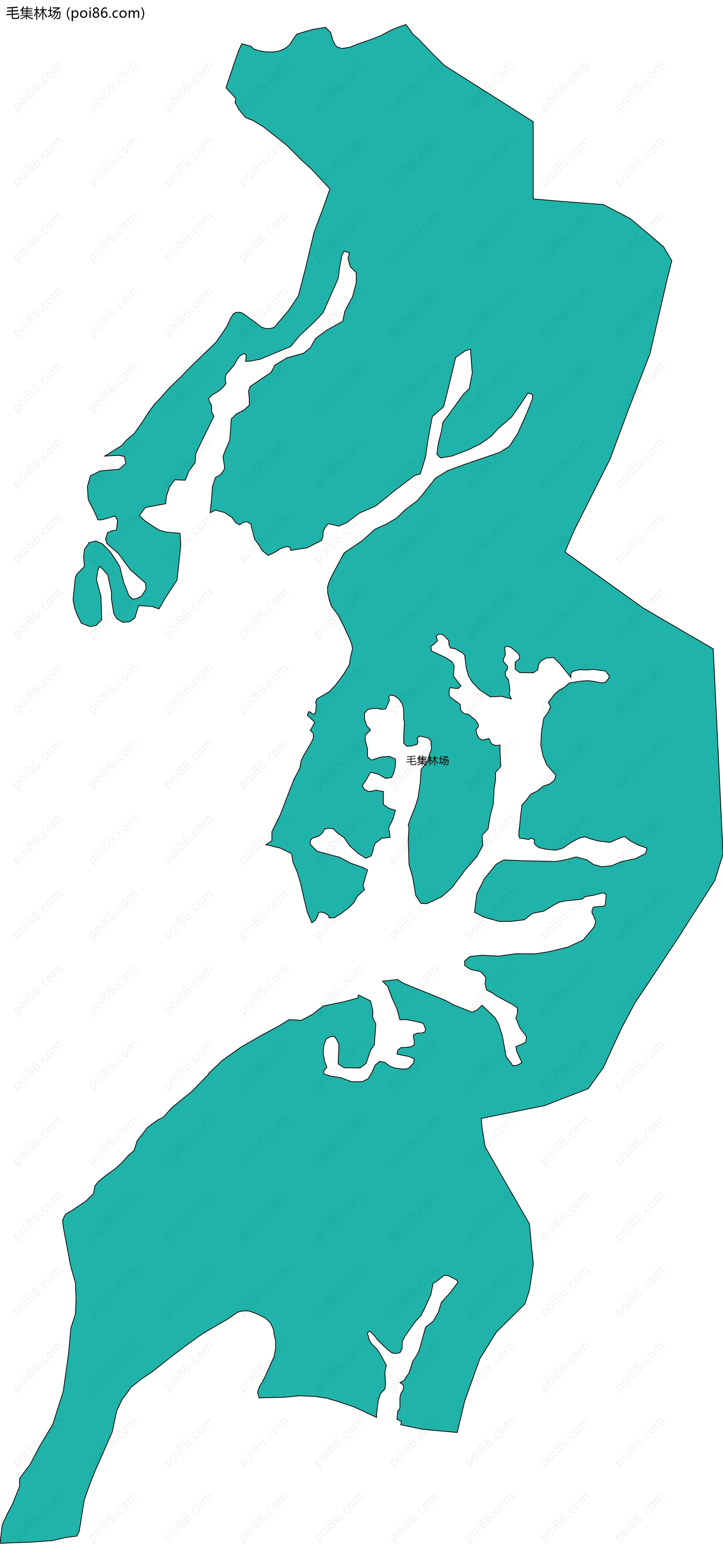 毛集林场边界地图