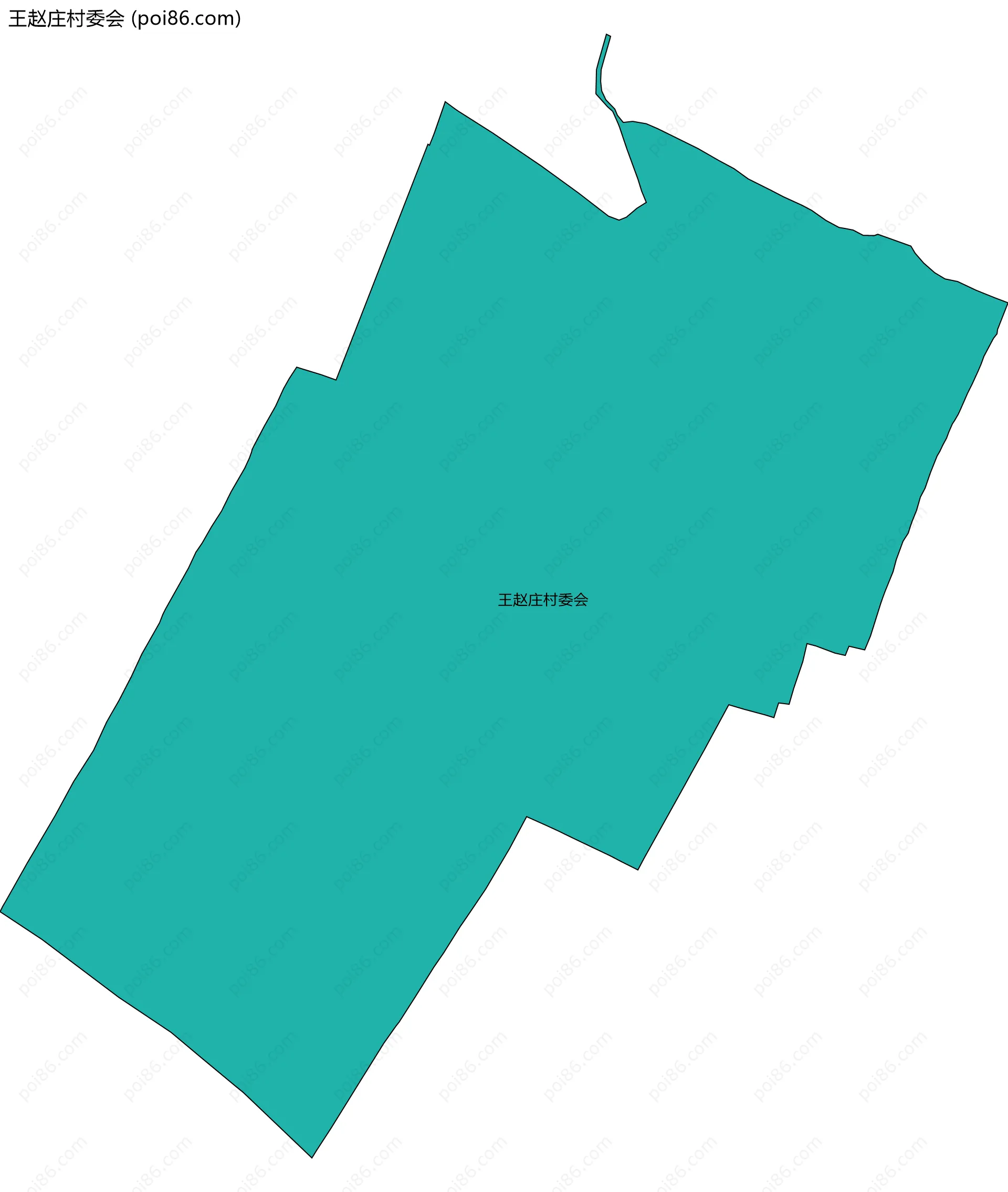 王赵庄村委会边界地图
