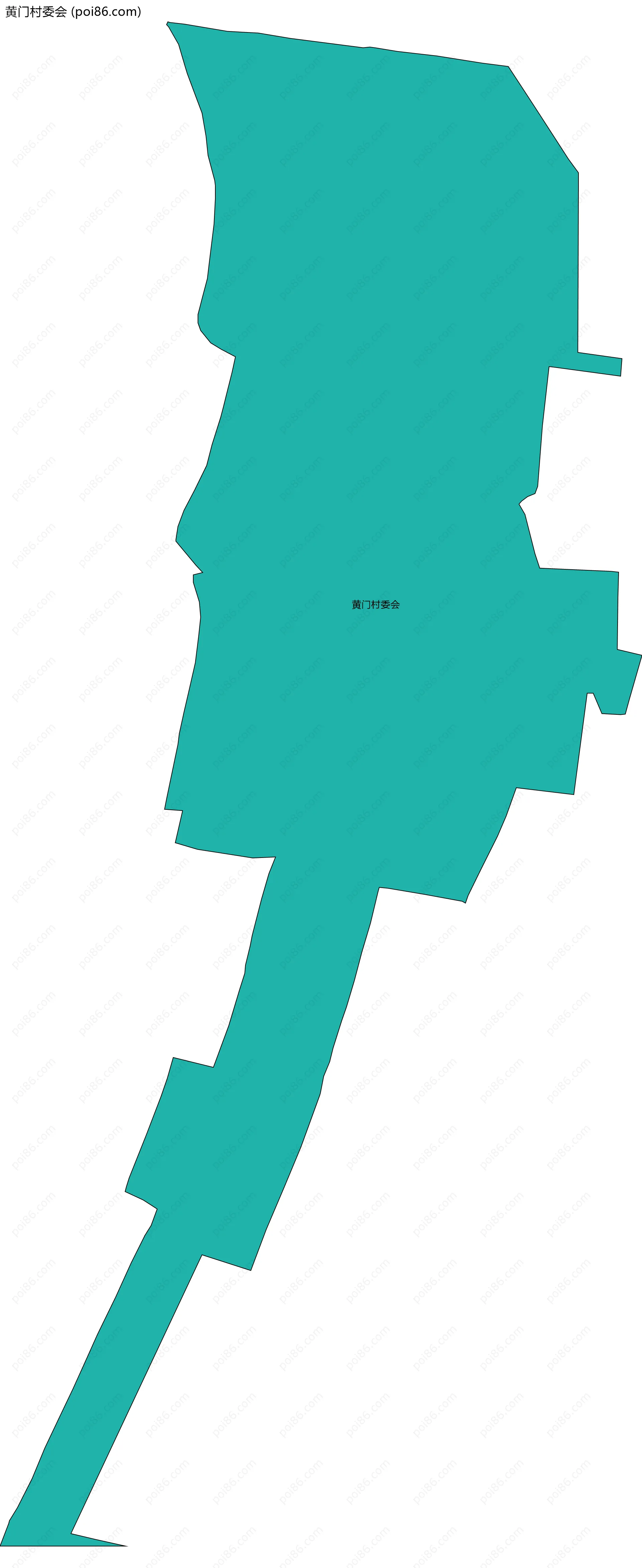 黄门村委会边界地图