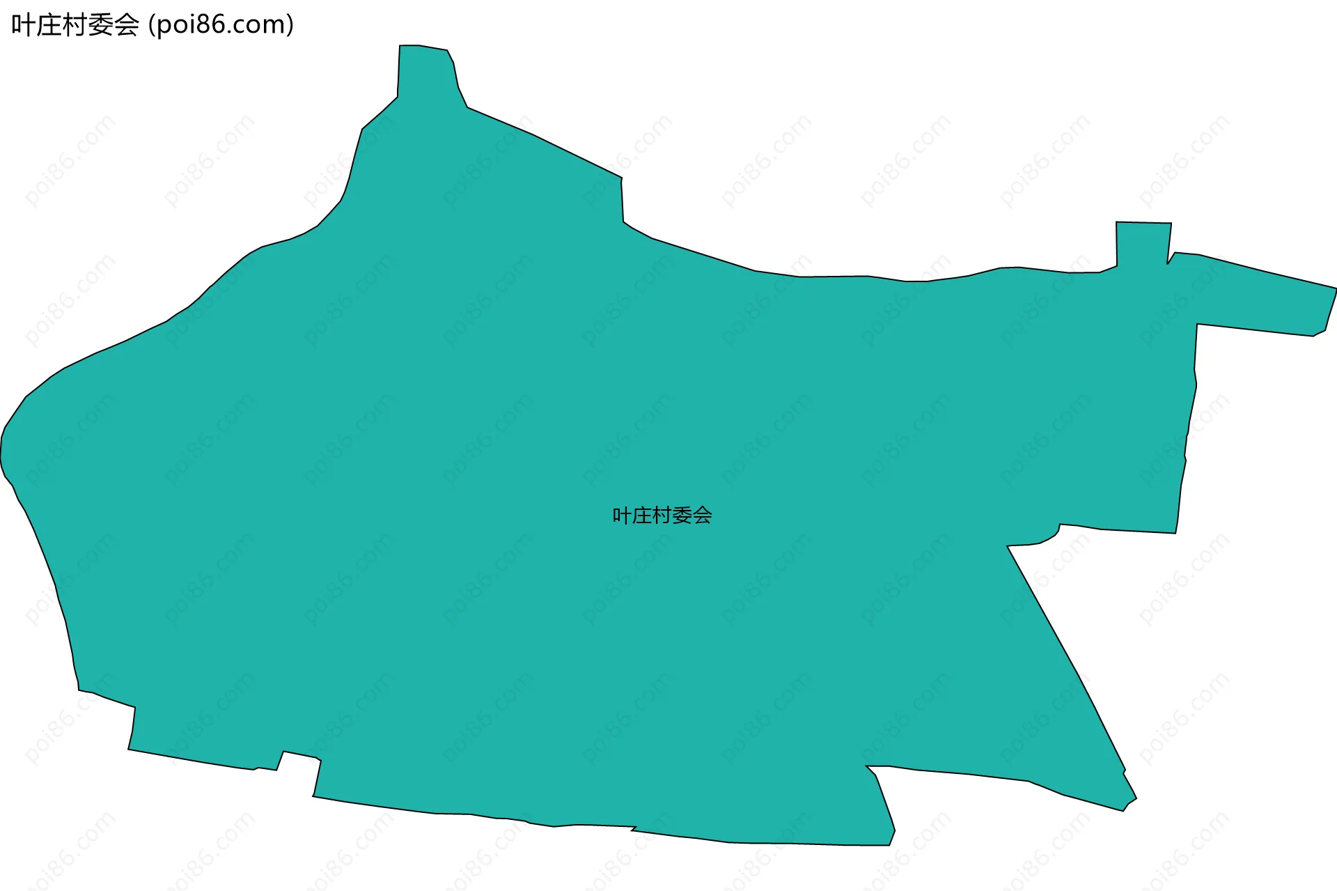 叶庄村委会边界地图