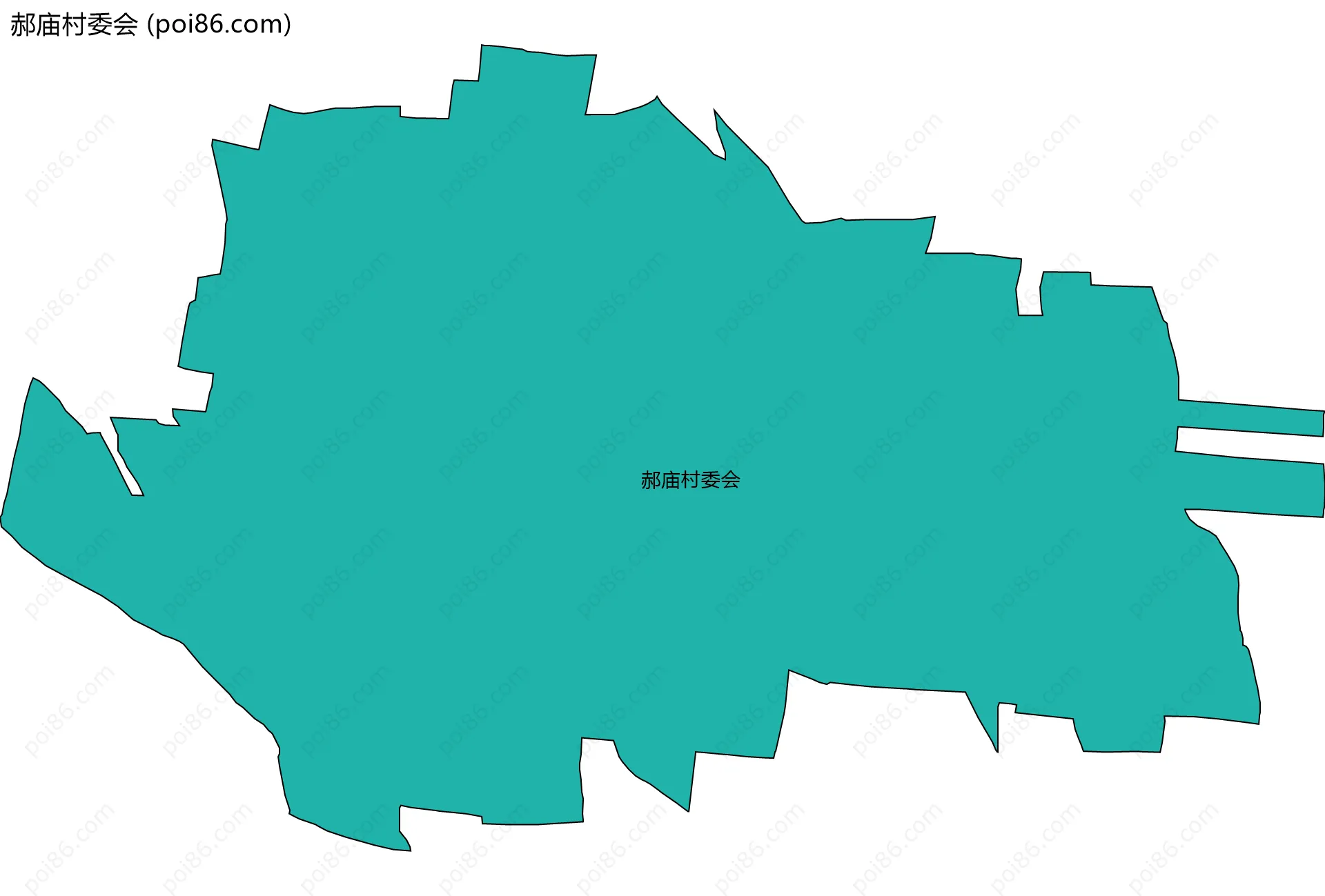 郝庙村委会边界地图