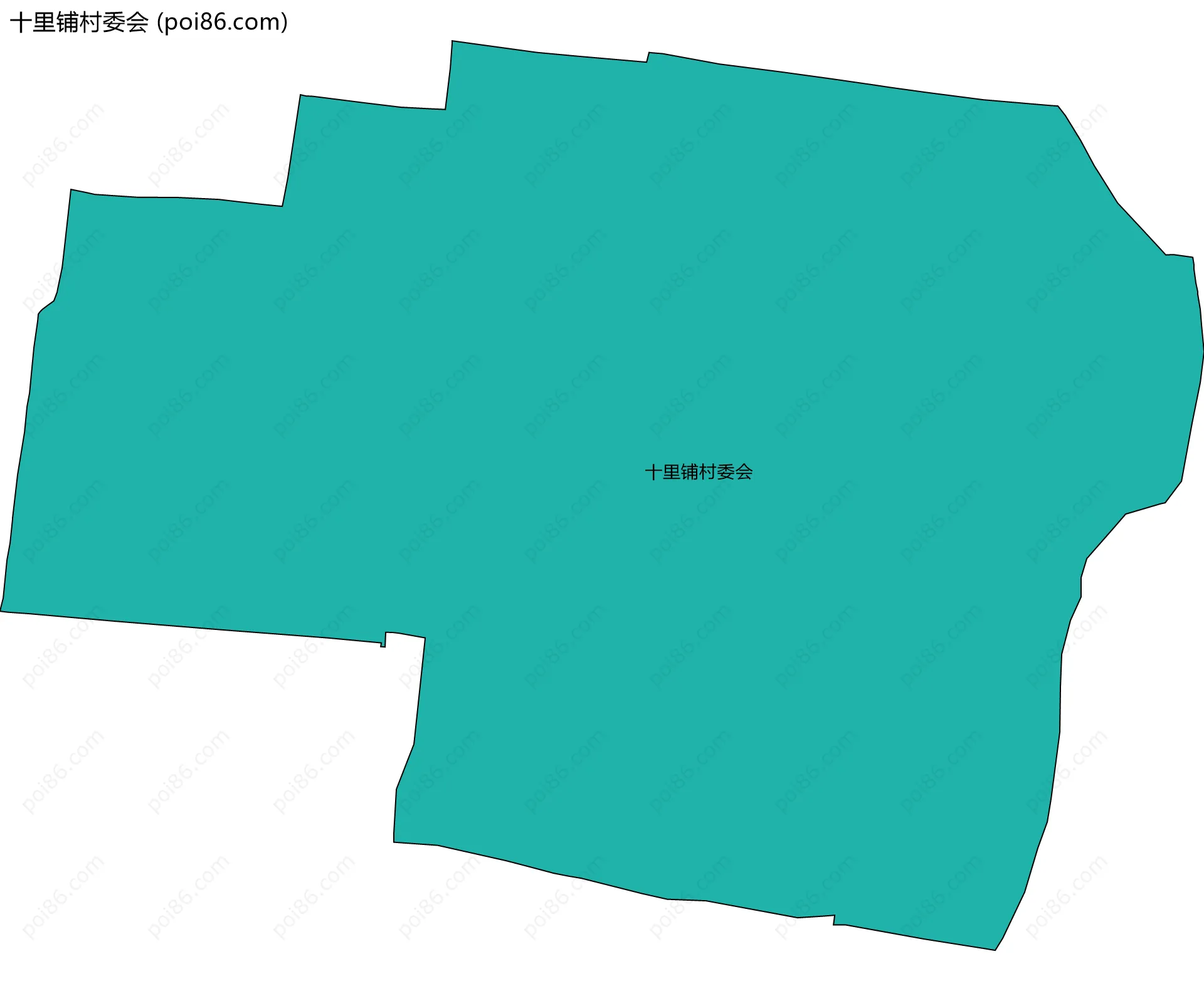 十里铺村委会边界地图