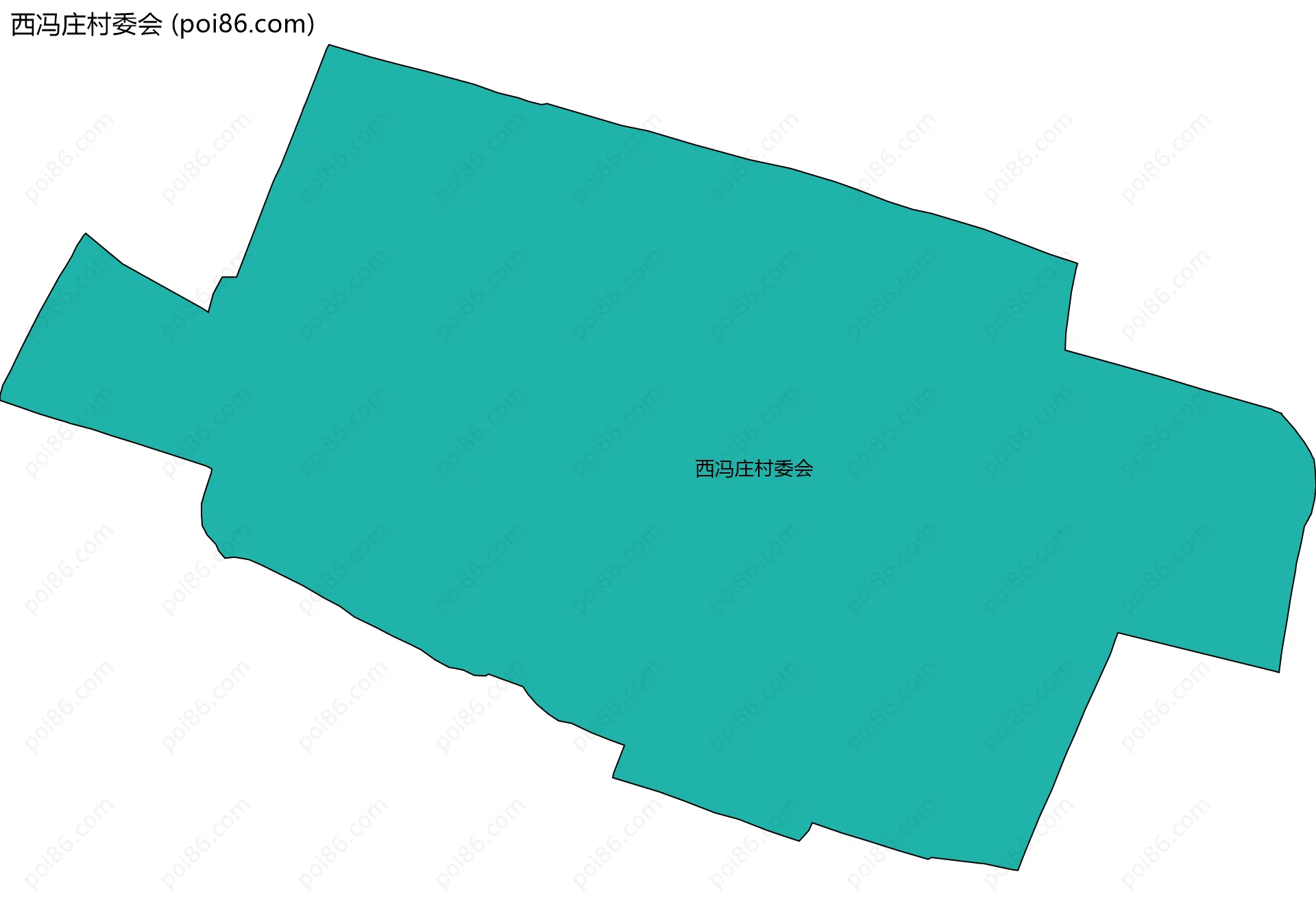 西冯庄村委会边界地图