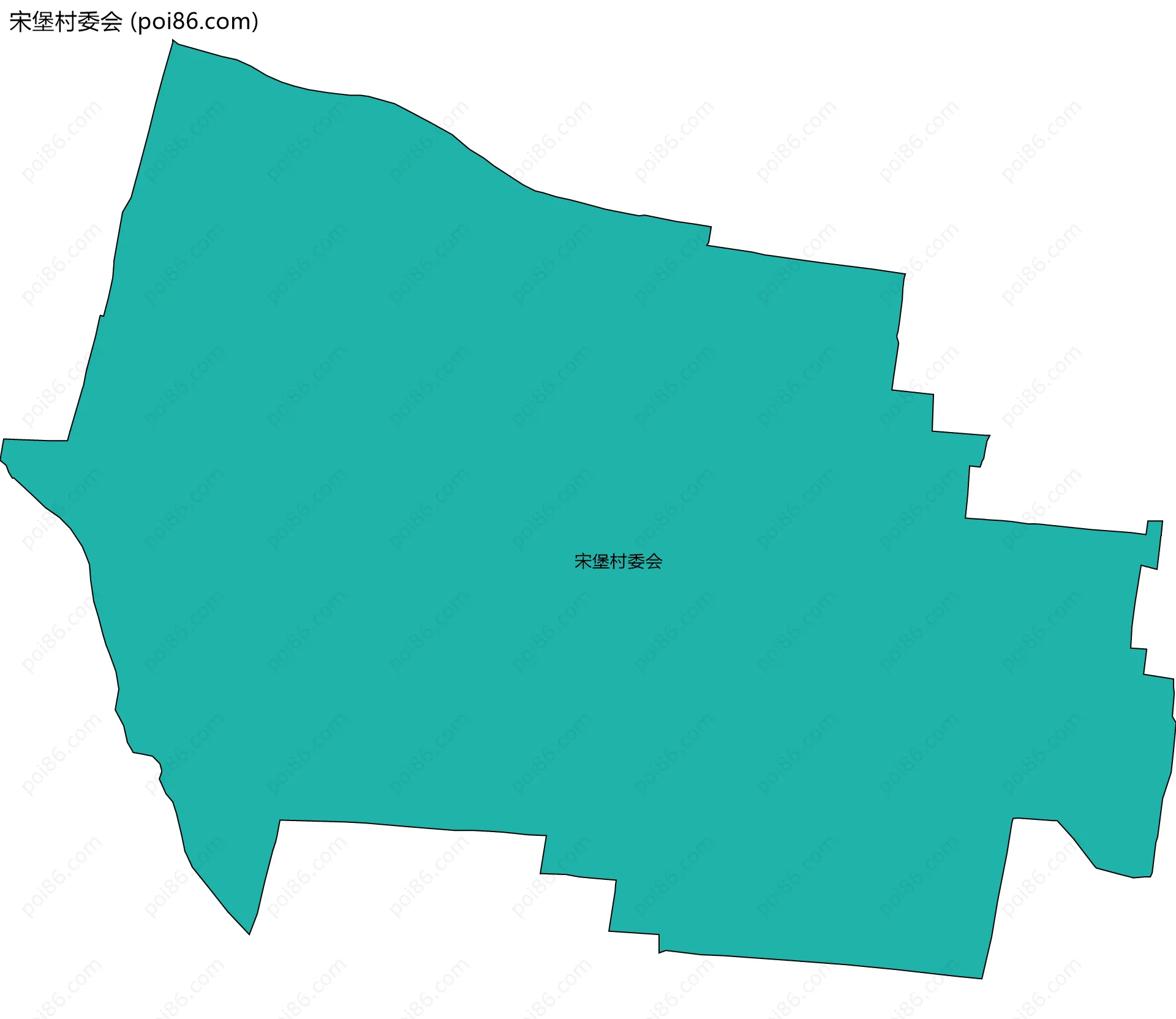 宋堡村委会边界地图