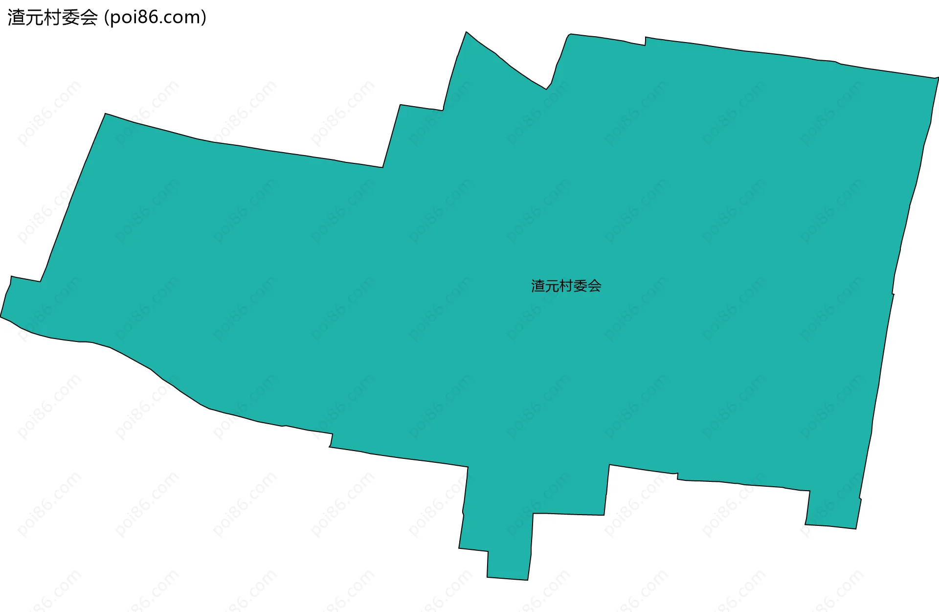 渣元村委会边界地图