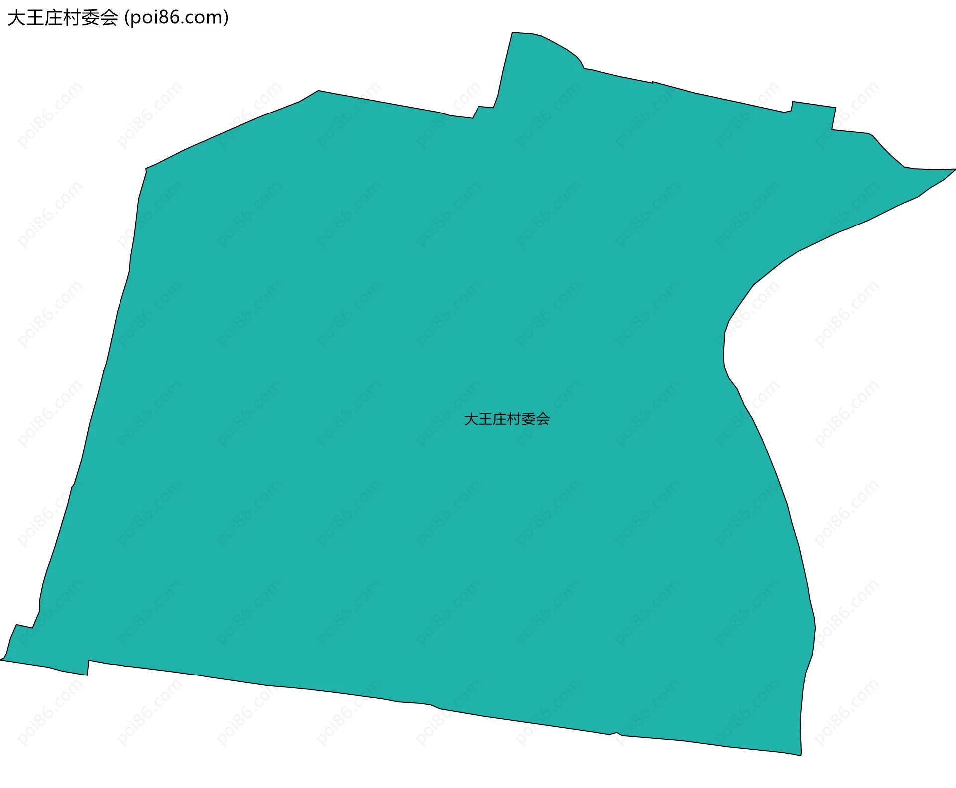 大王庄村委会边界地图