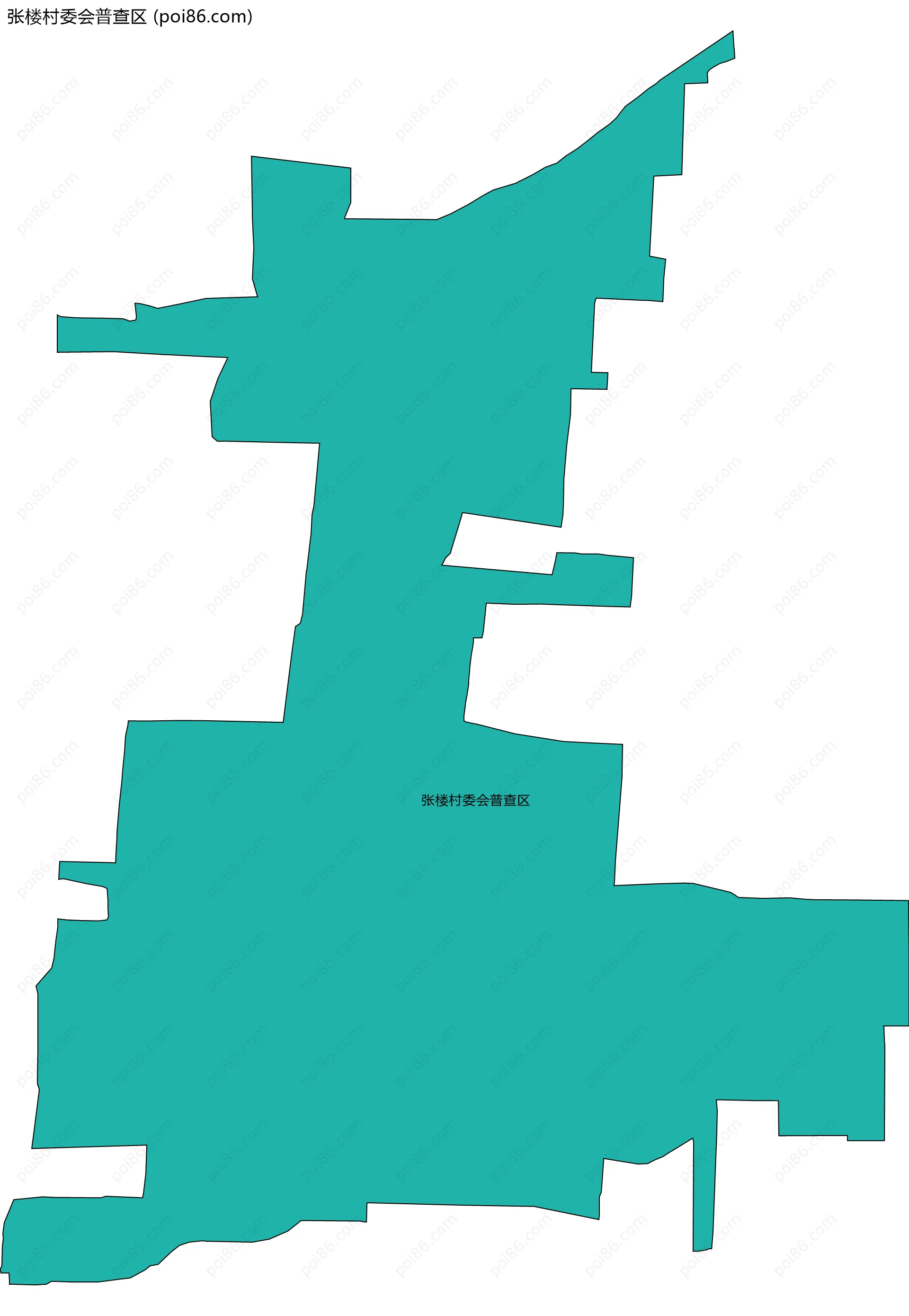 张楼村委会普查区边界地图