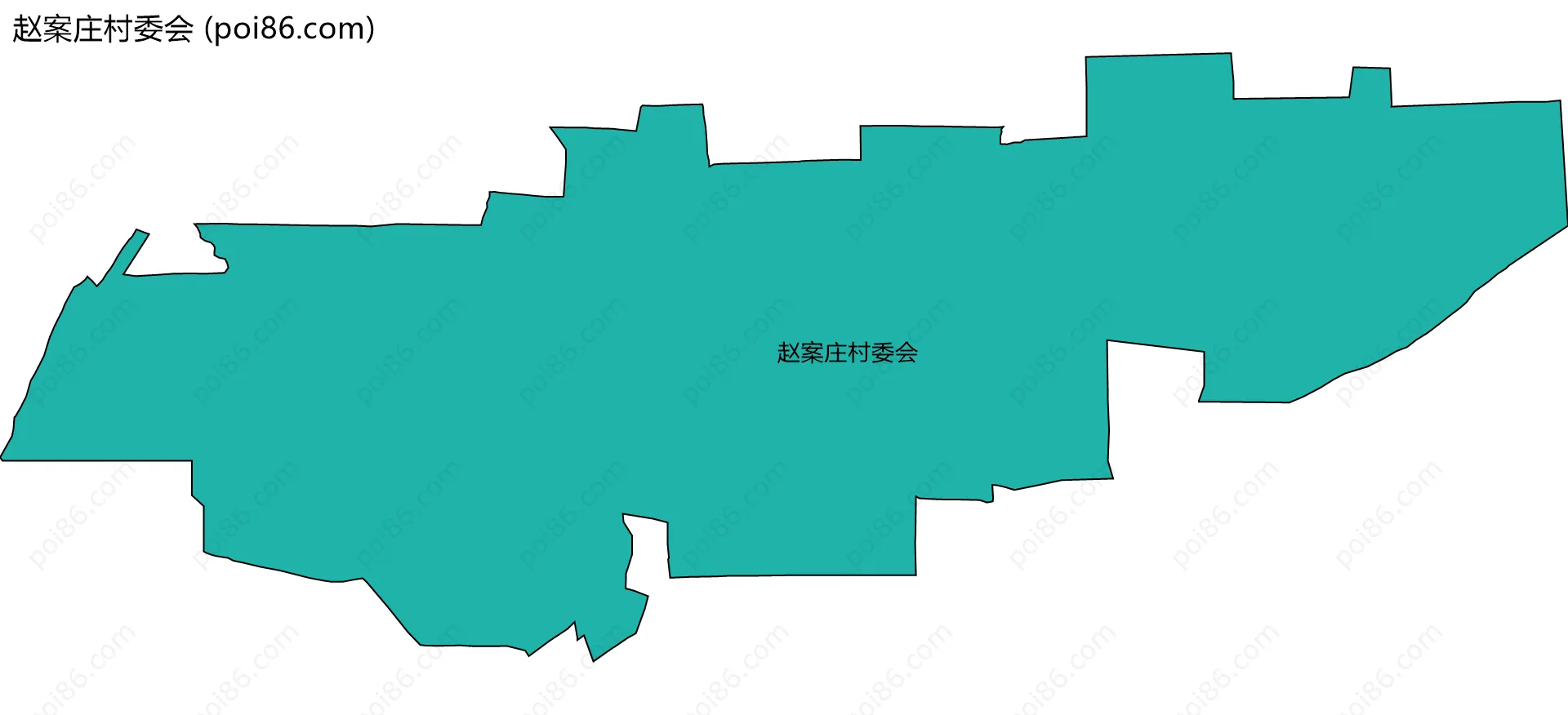 赵案庄村委会边界地图