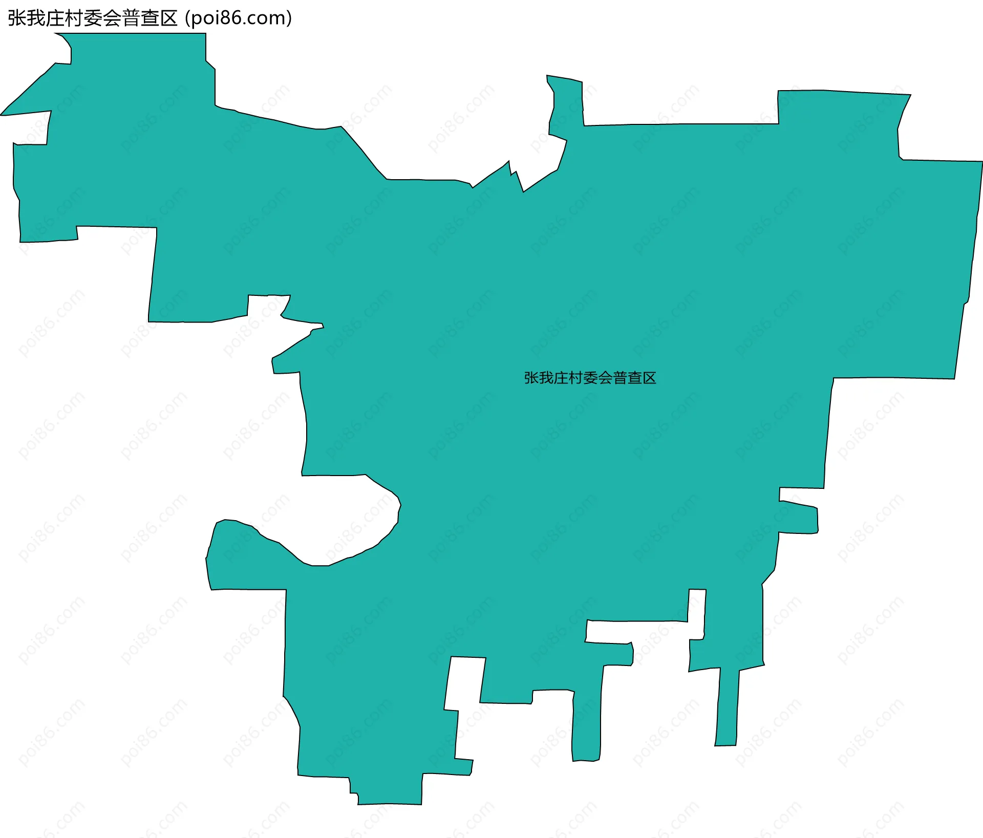 张我庄村委会普查区边界地图