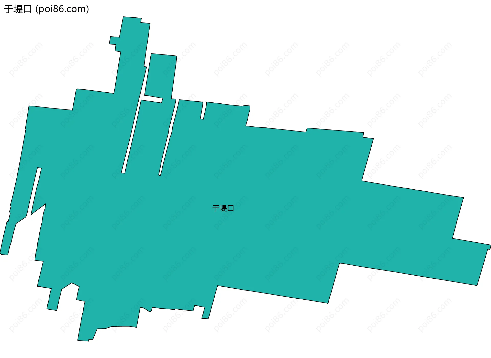 于堤口边界地图
