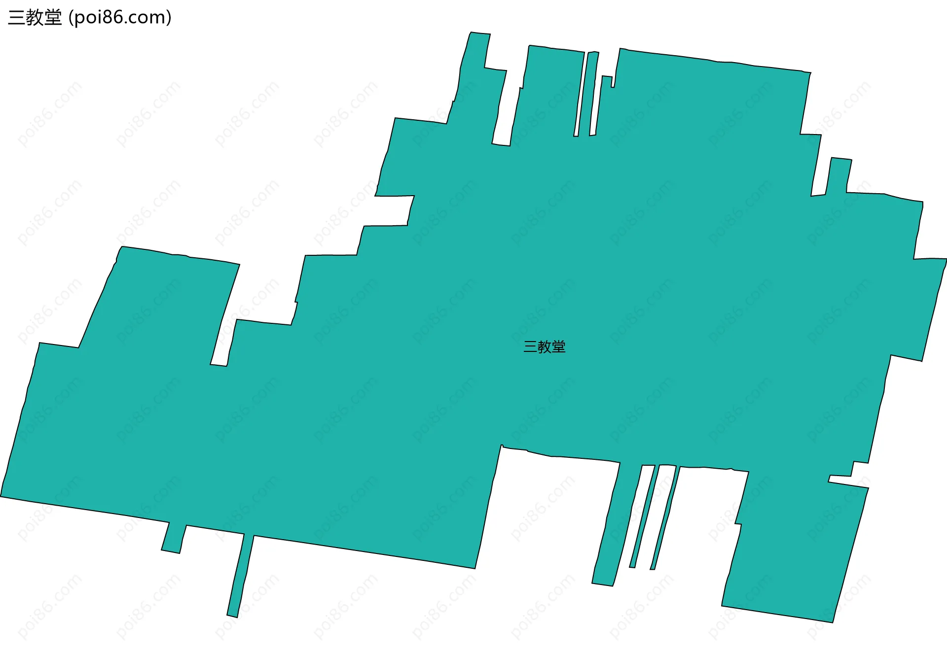 三教堂边界地图