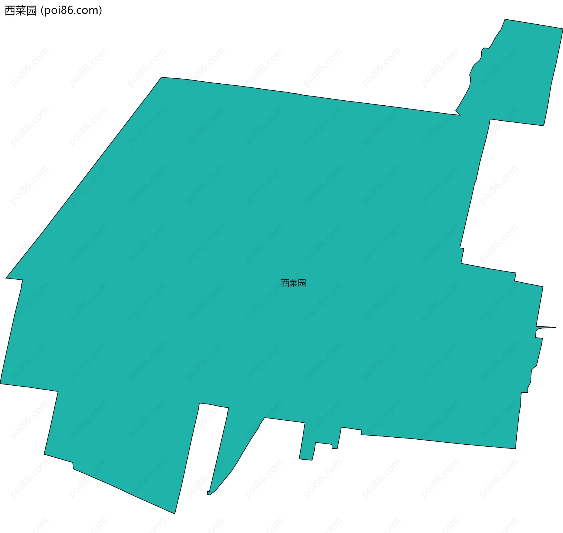 西菜园边界地图