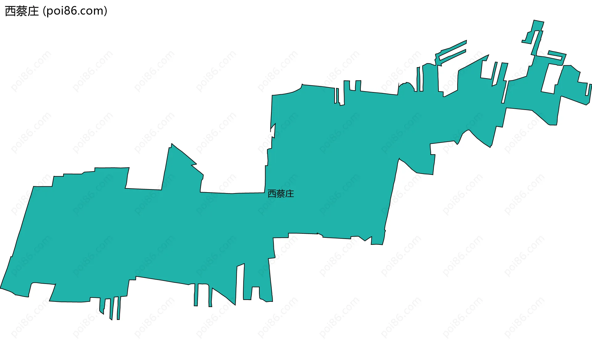 西蔡庄边界地图