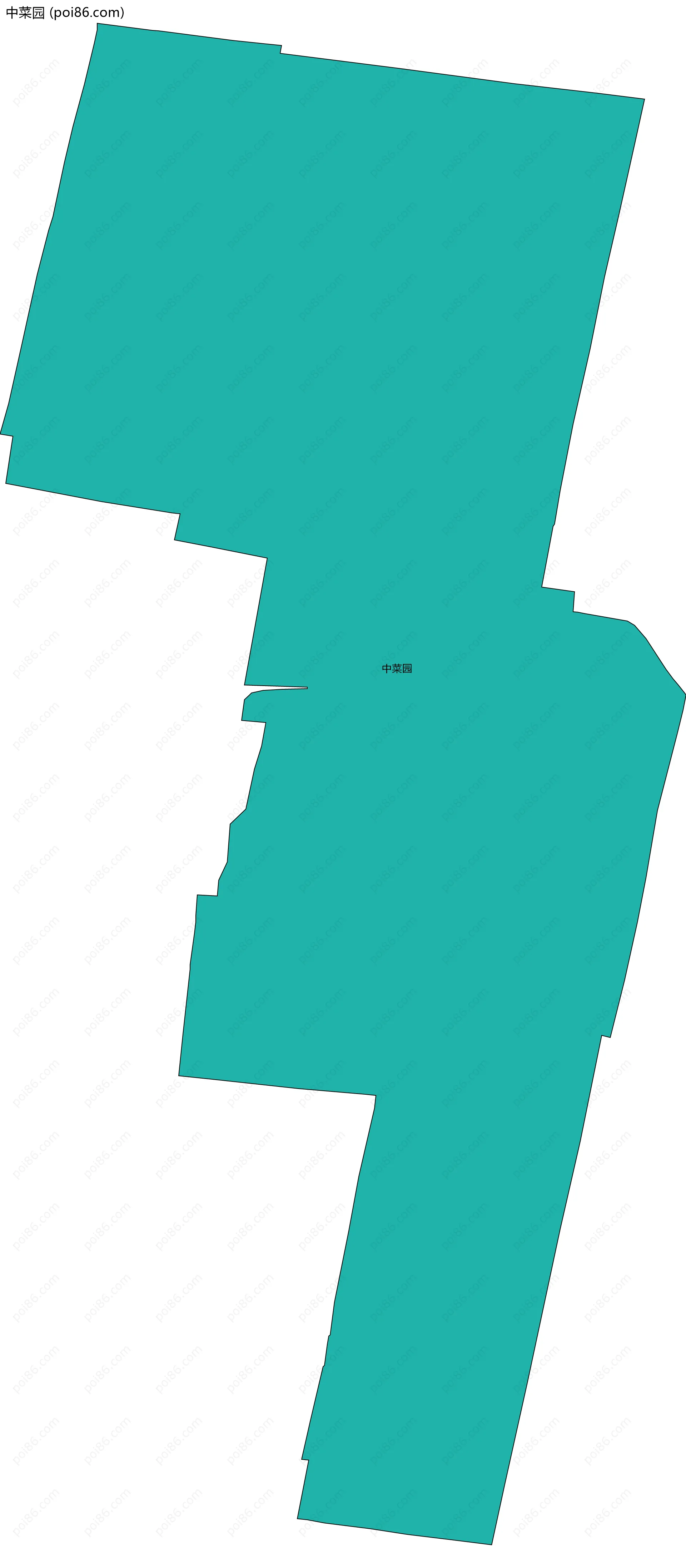 中菜园边界地图