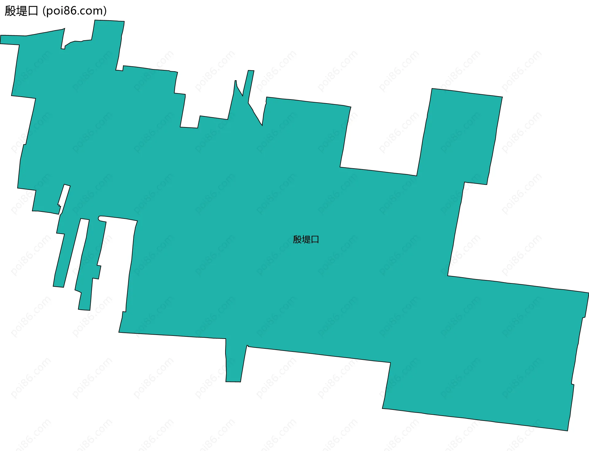 殷堤口边界地图
