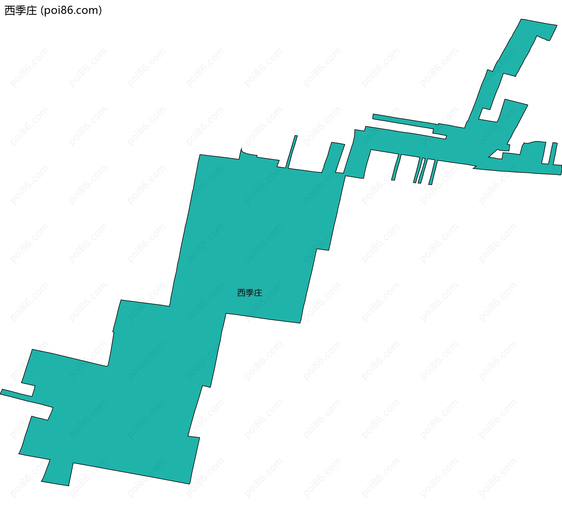 西季庄边界地图