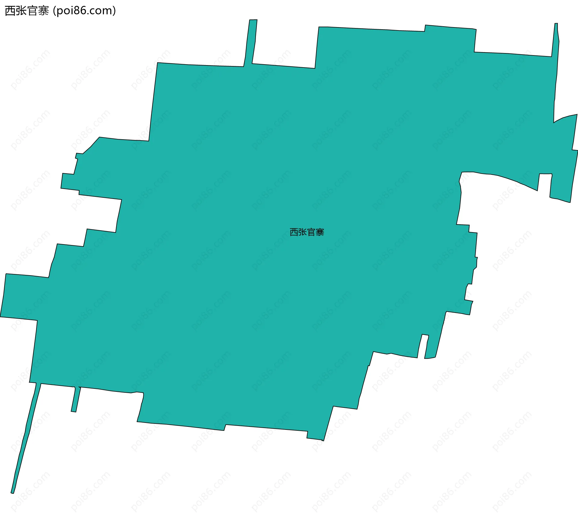 西张官寨边界地图