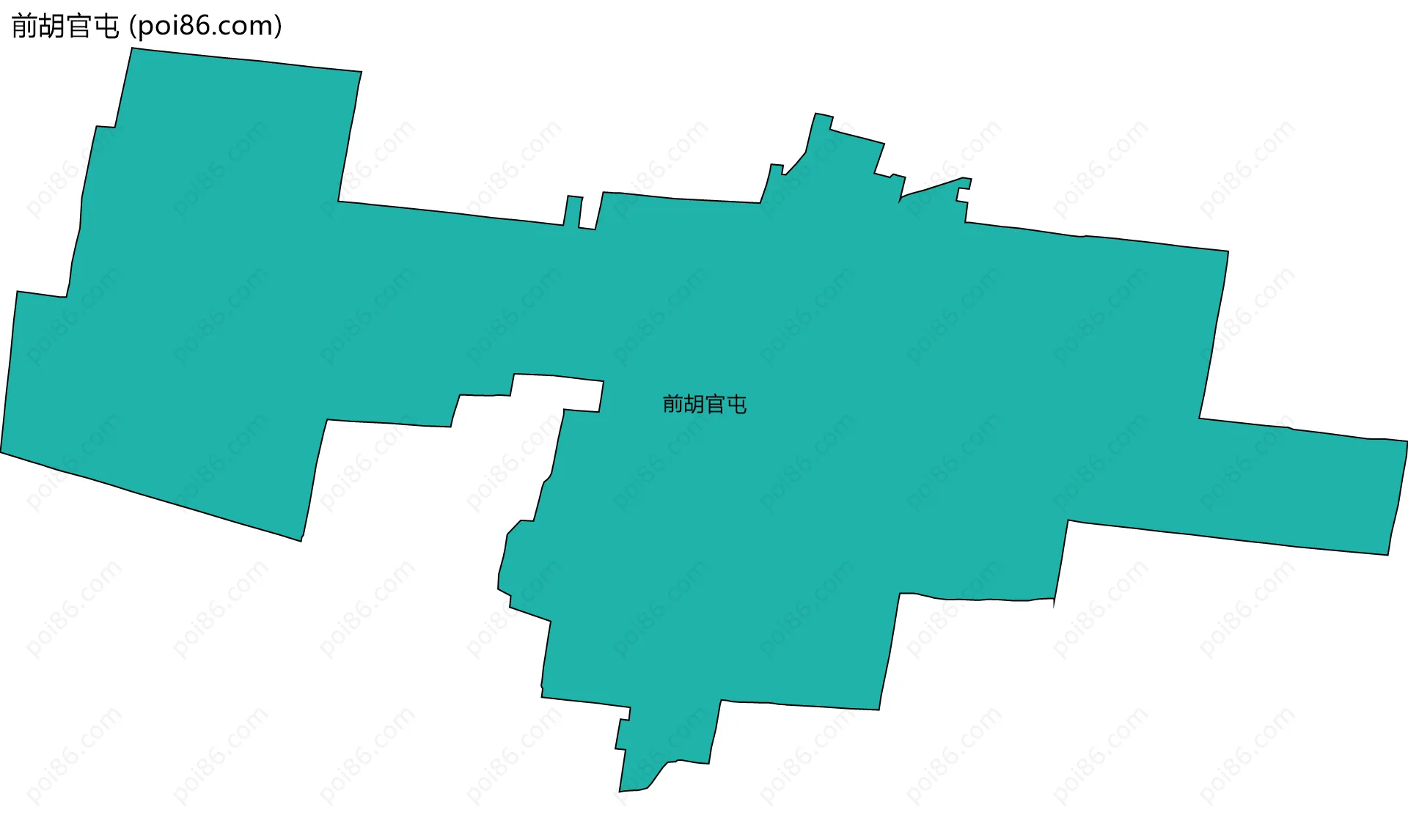 前胡官屯边界地图