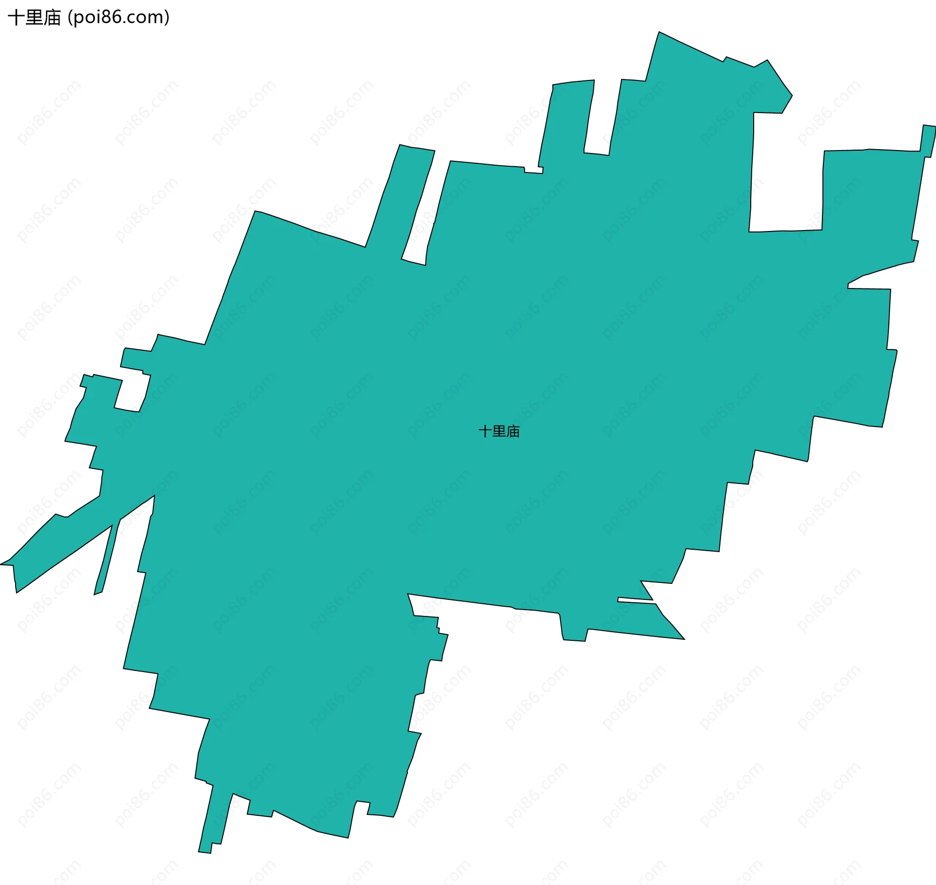 十里庙边界地图