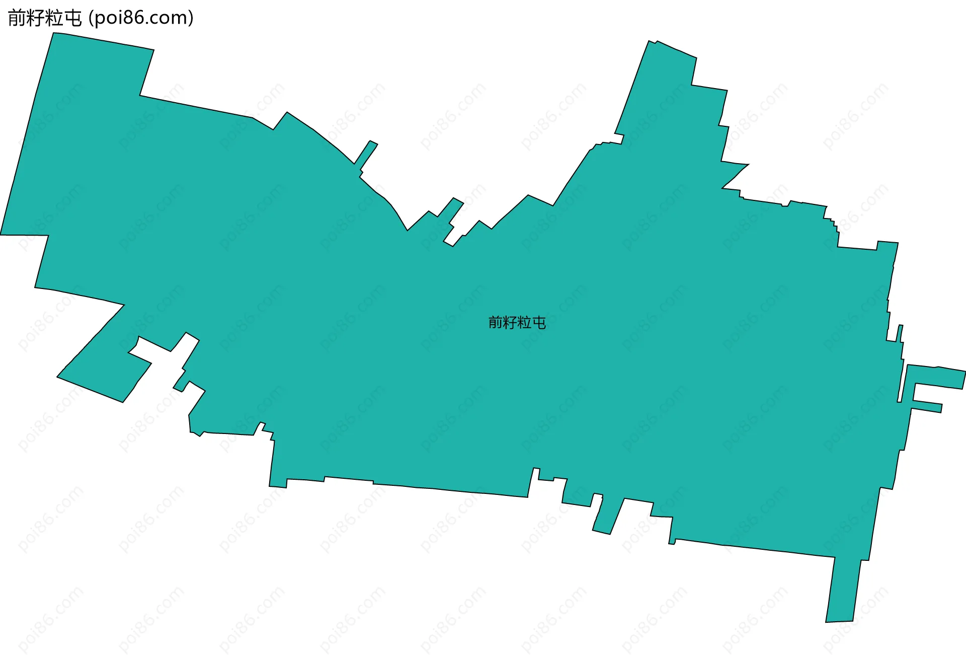 前籽粒屯边界地图