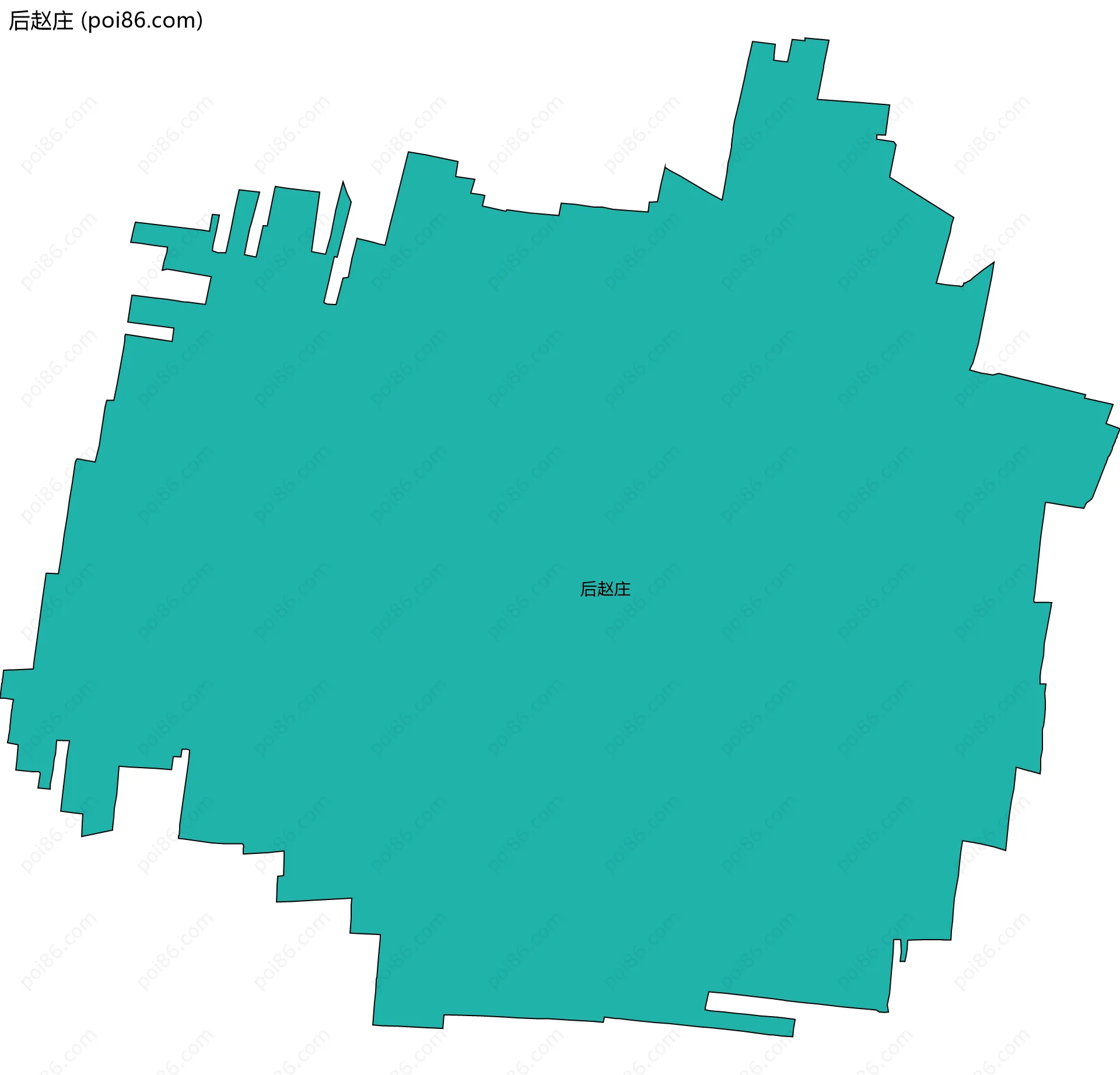 后赵庄边界地图