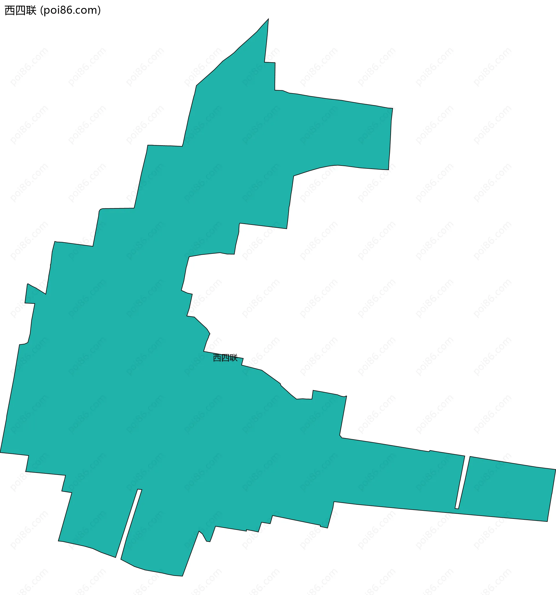 西四联边界地图