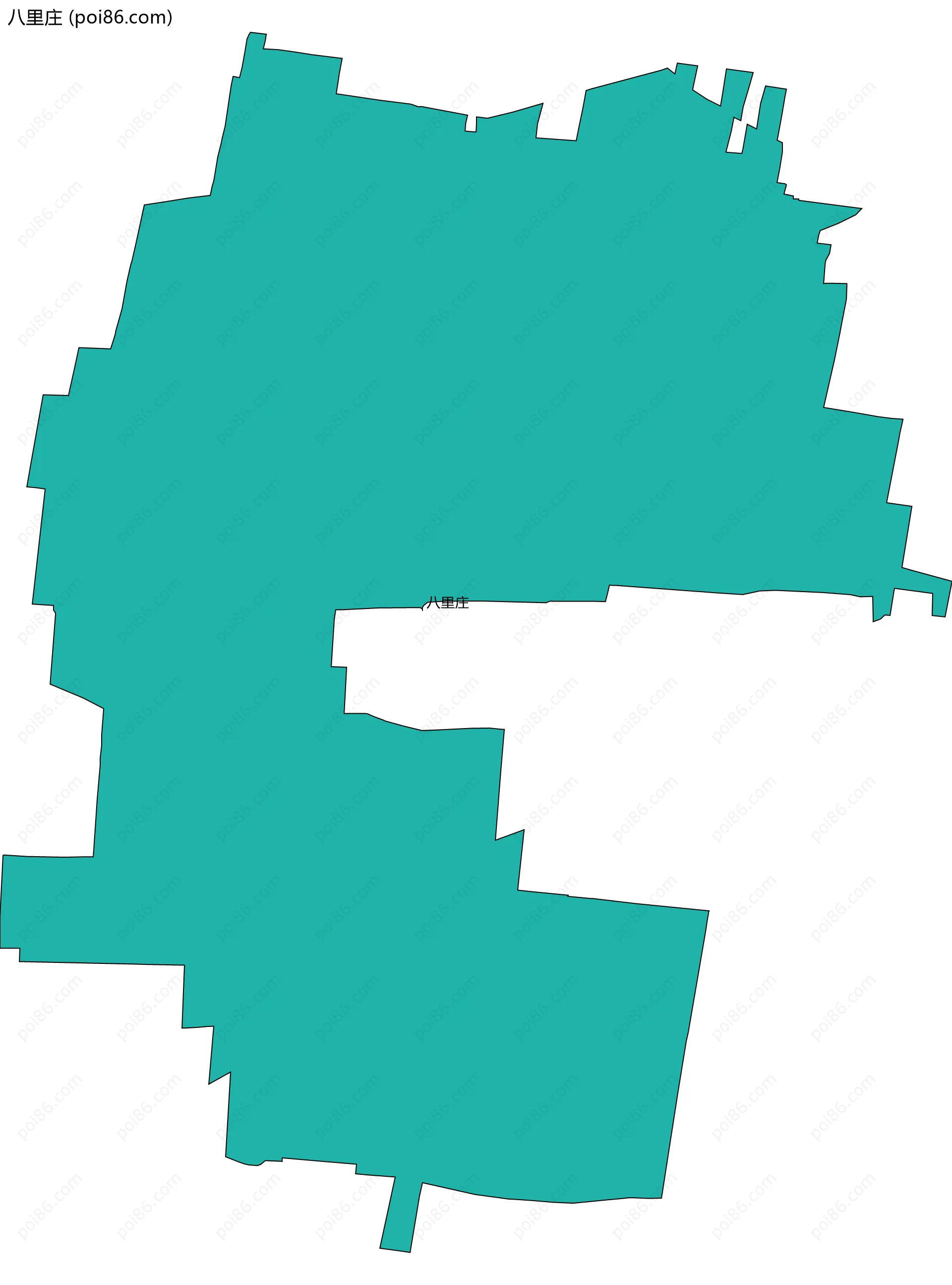 八里庄边界地图