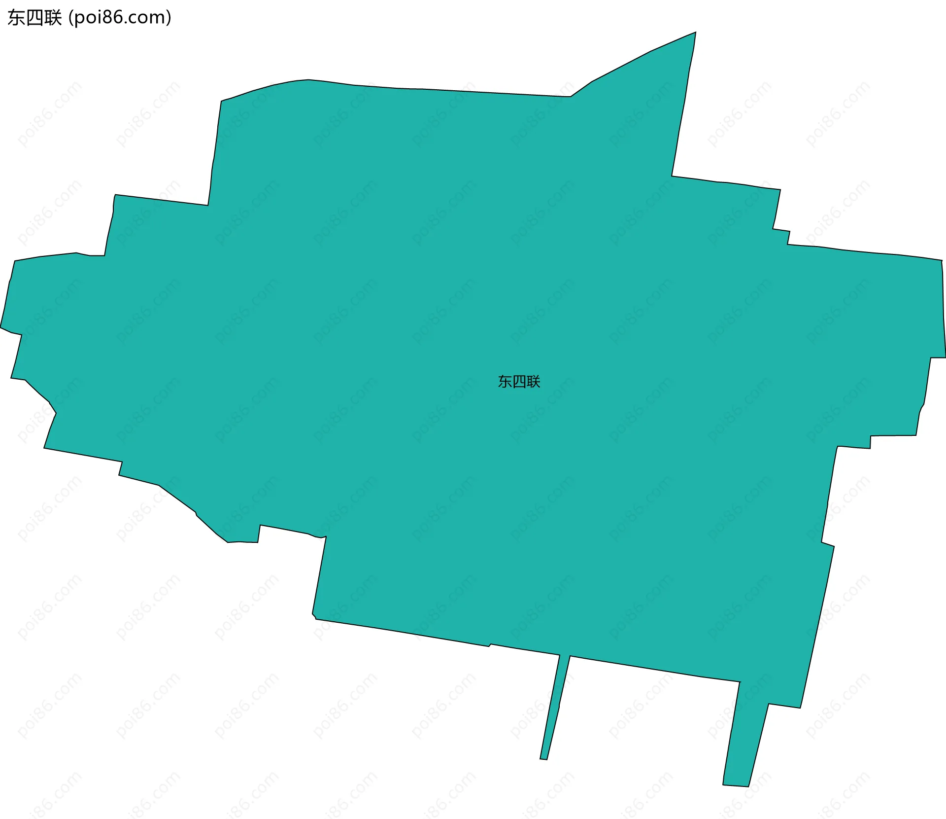 东四联边界地图
