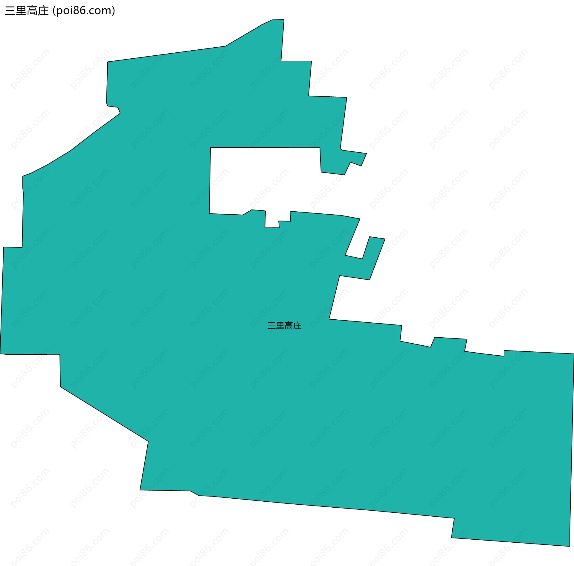 三里高庄边界地图