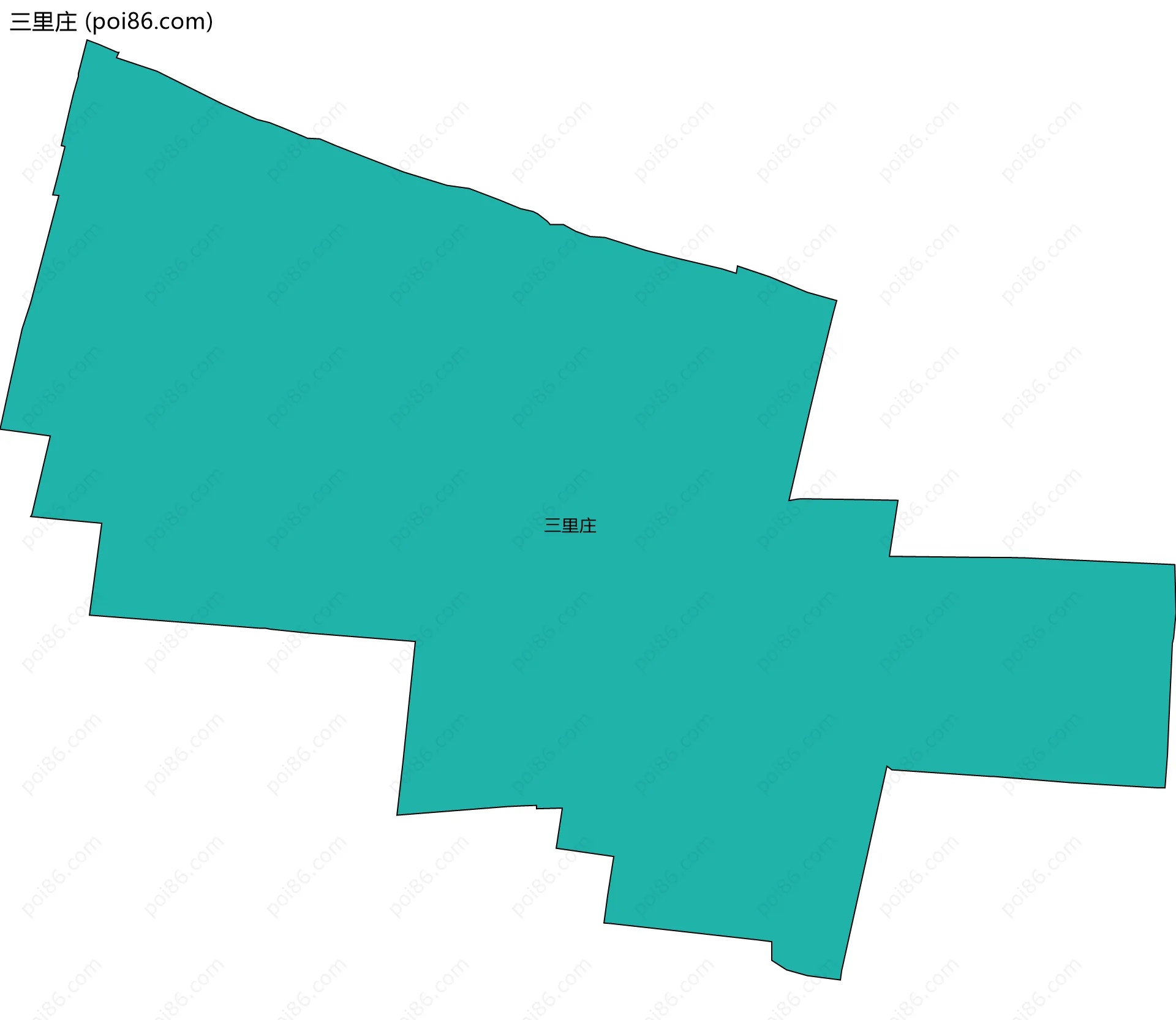 三里庄边界地图