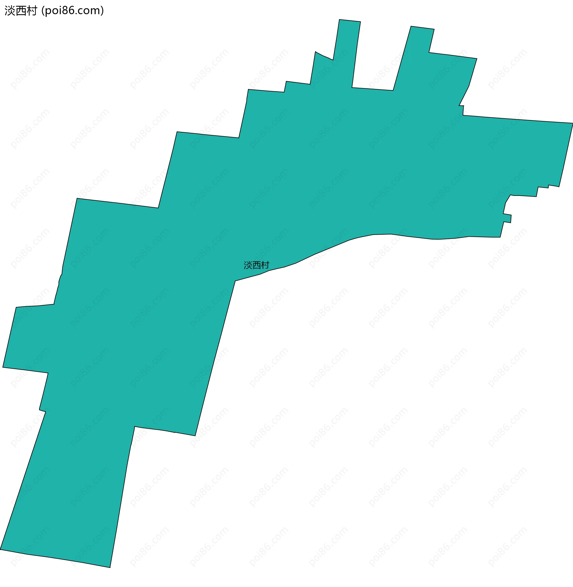 淡西村边界地图
