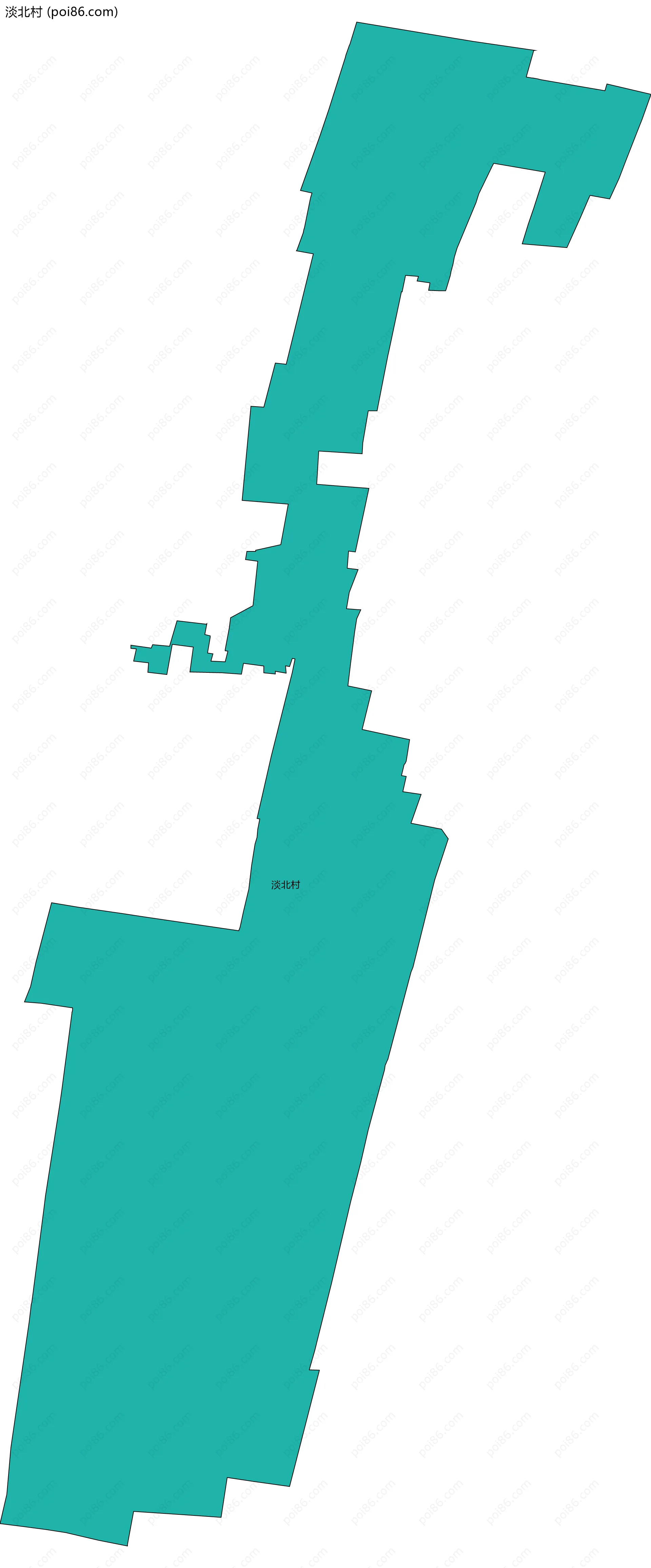 淡北村边界地图