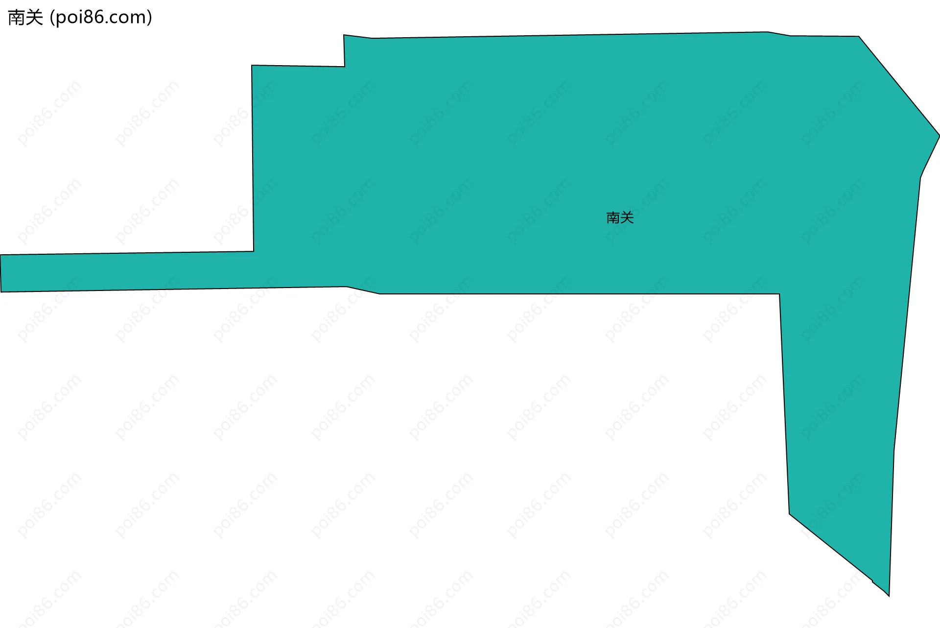 南关边界地图