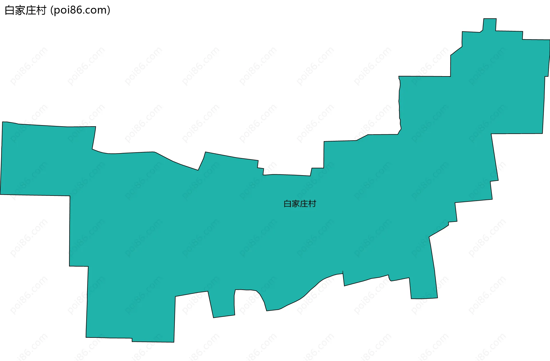 白家庄村边界地图