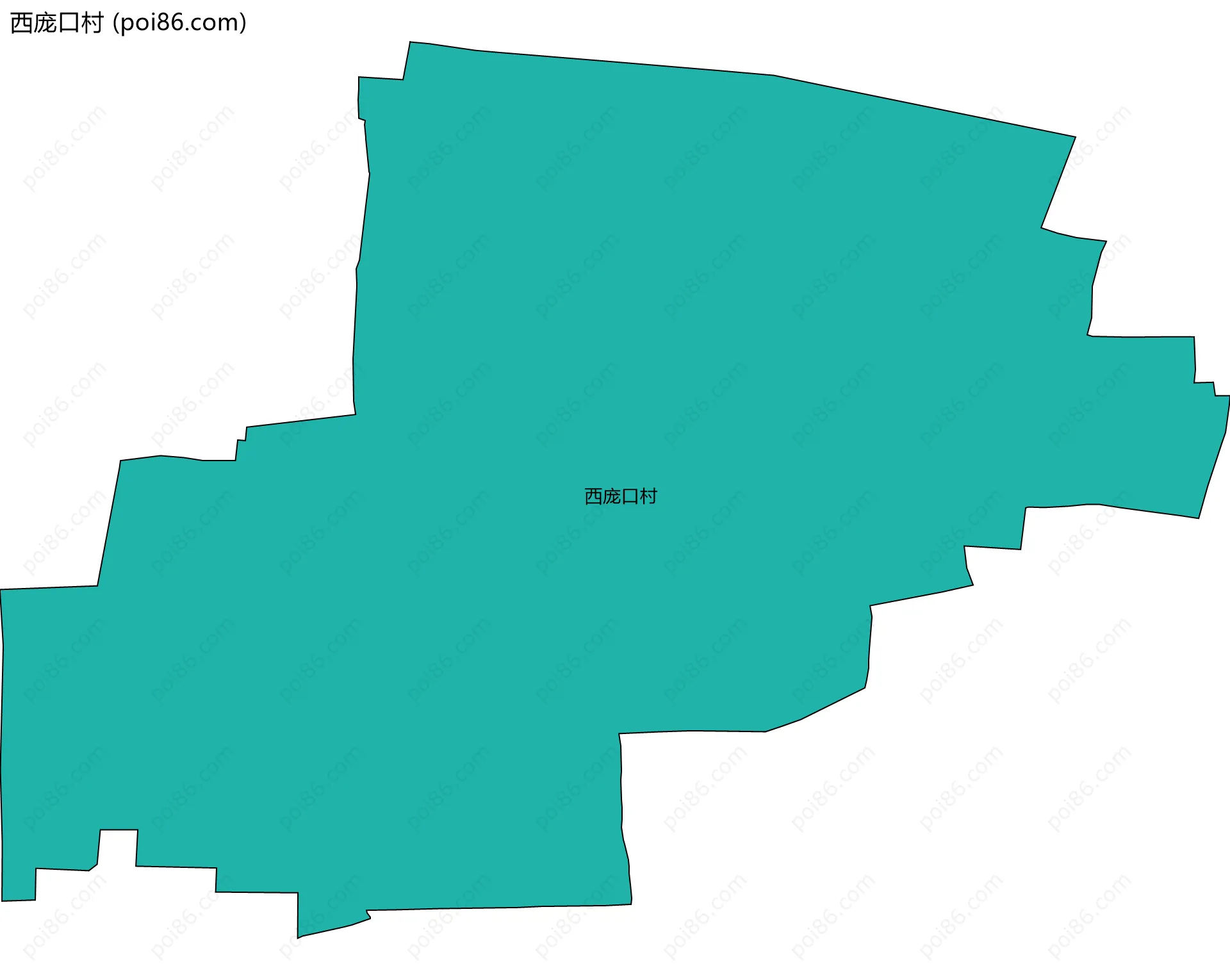 西庞口村边界地图